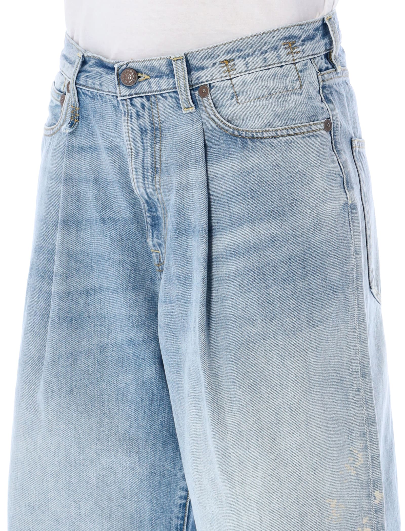 R13 DAMON PLEATED RELAXED SHORT