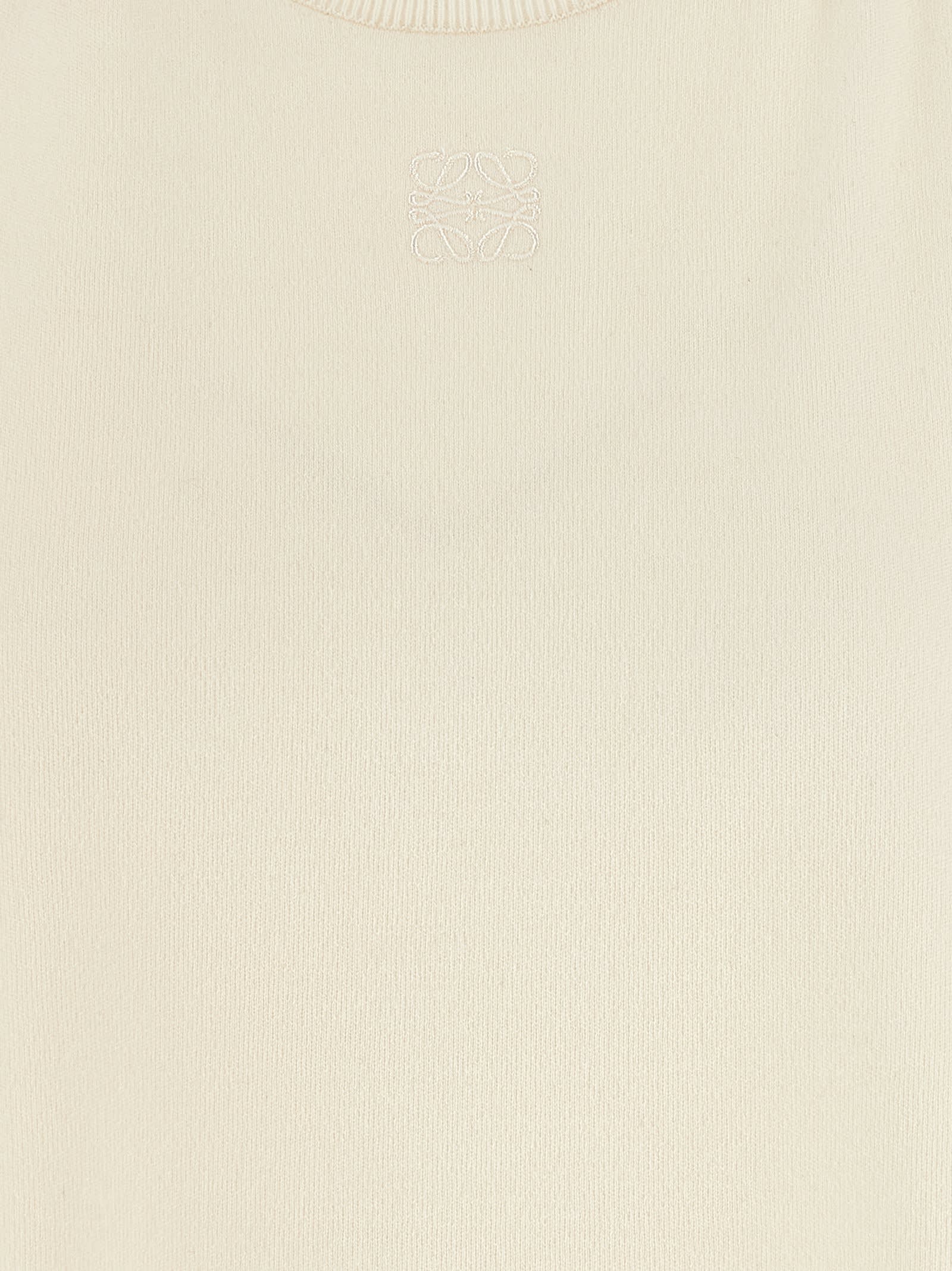 Loewe Wool Sweater Sweaters And Cardigans White In Neutral