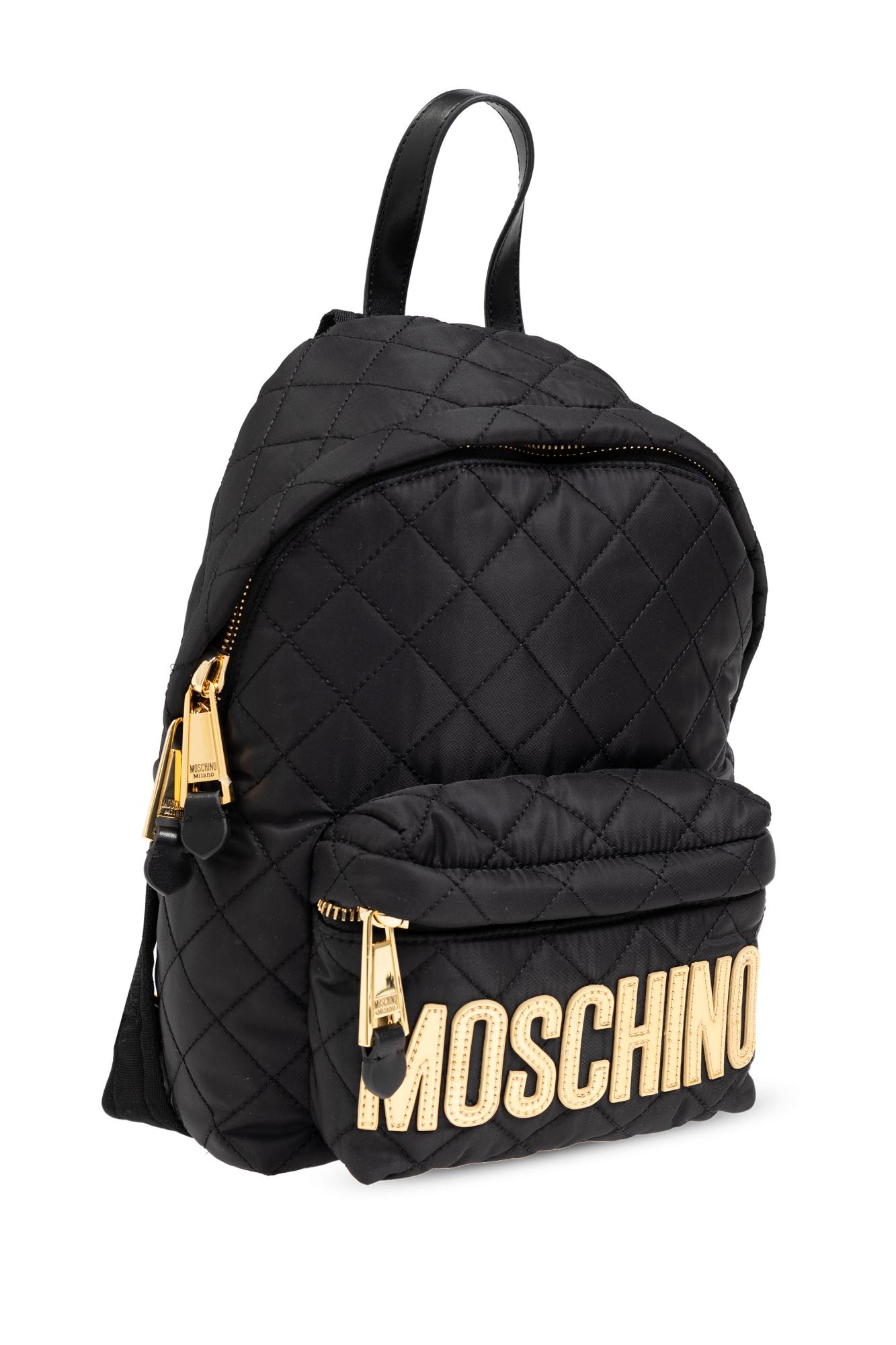 MOSCHINO QUILTED BACKPACK WITH LOGO 