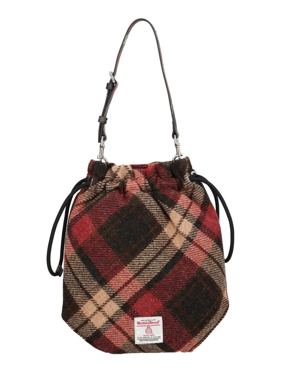 Vivienne Westwood Tartan-pattern Drawstring Clutch Bag In Multi