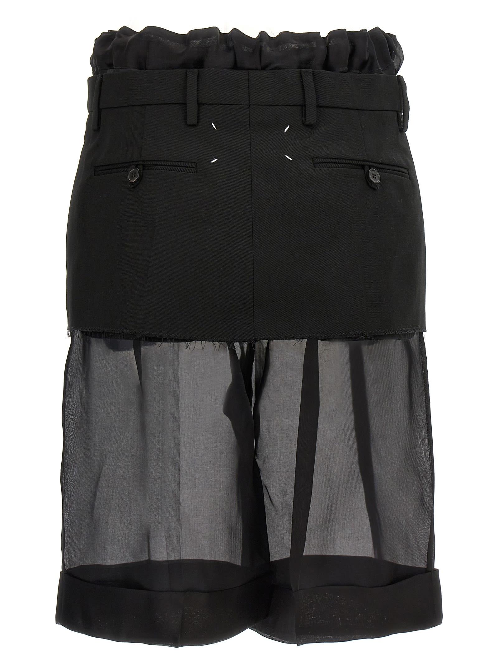 MAISON MARGIELA LAYERED EFFECT TROUSER SKIRT 