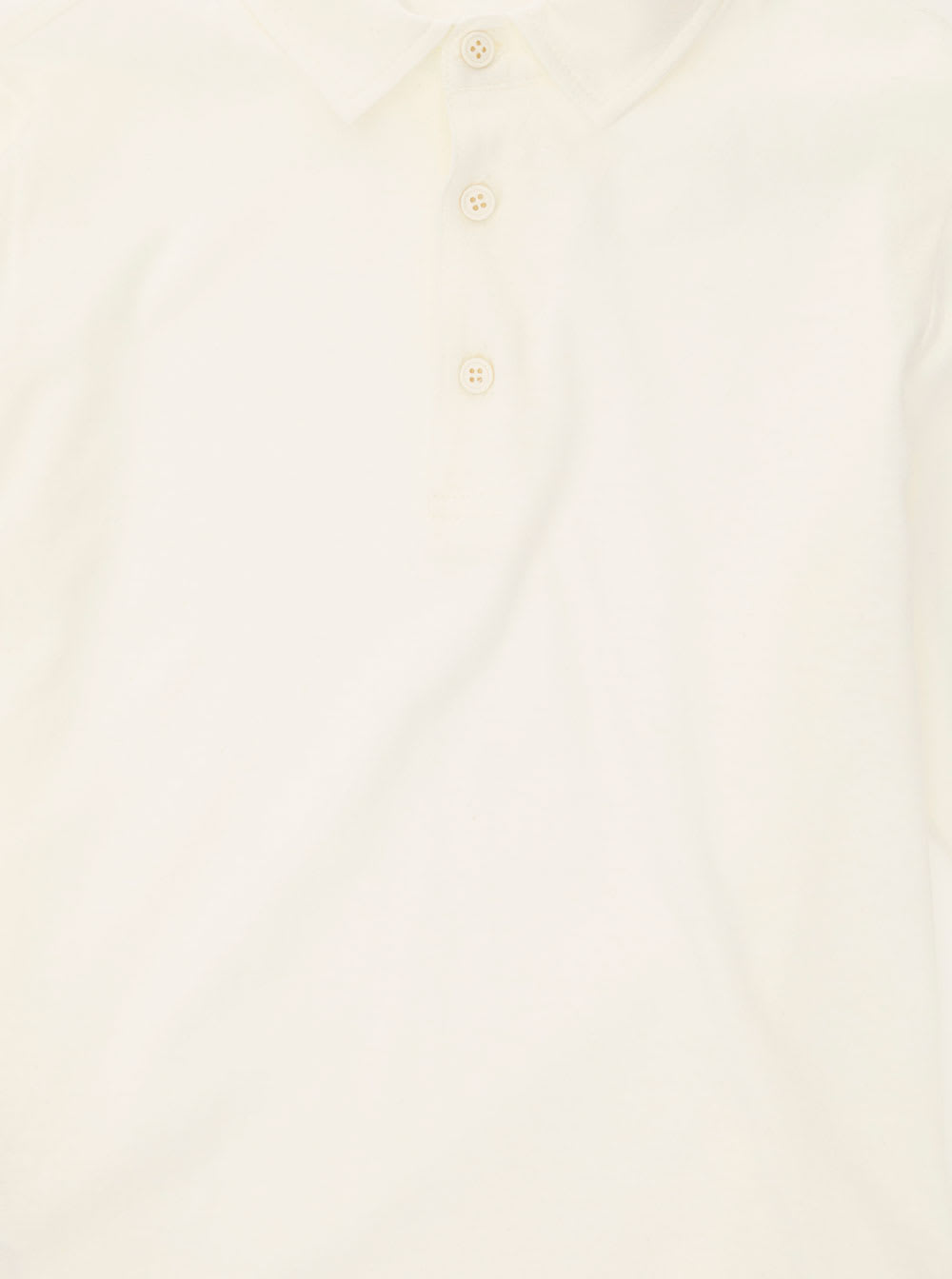 Shop Il Gufo White Long Sleeve Polo Shirt In Cotton And Linen Boy