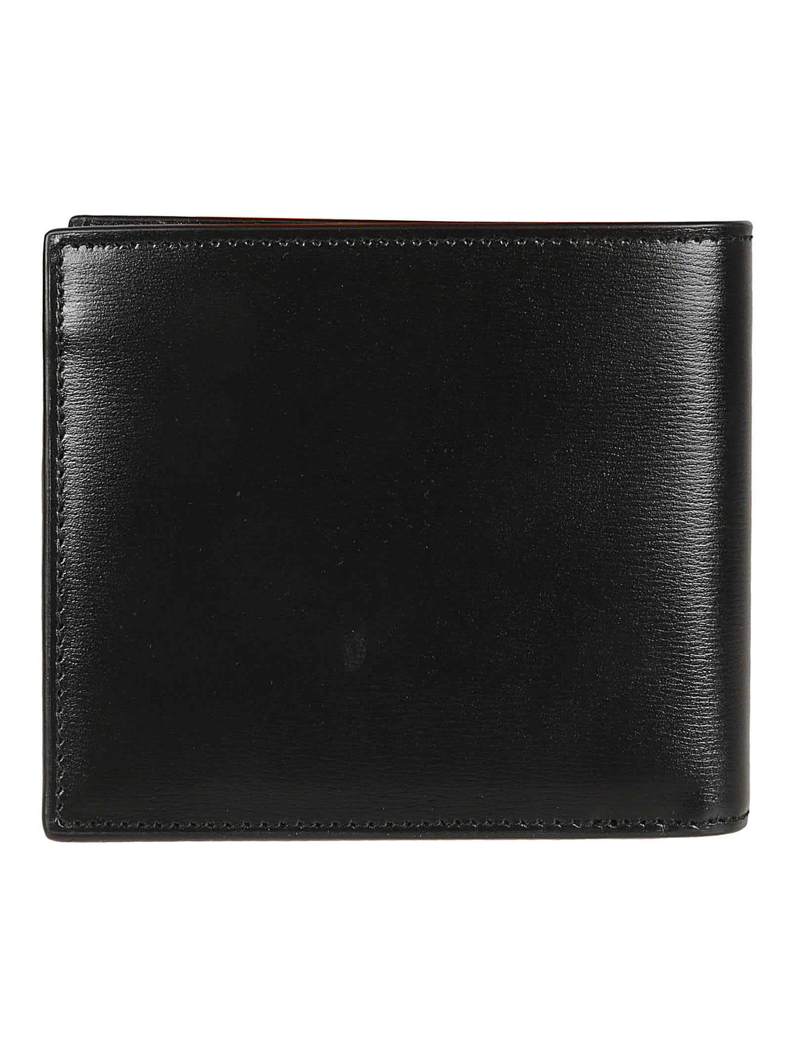 Shop Saint Laurent Tiny Logo Bifold Wallet In Black