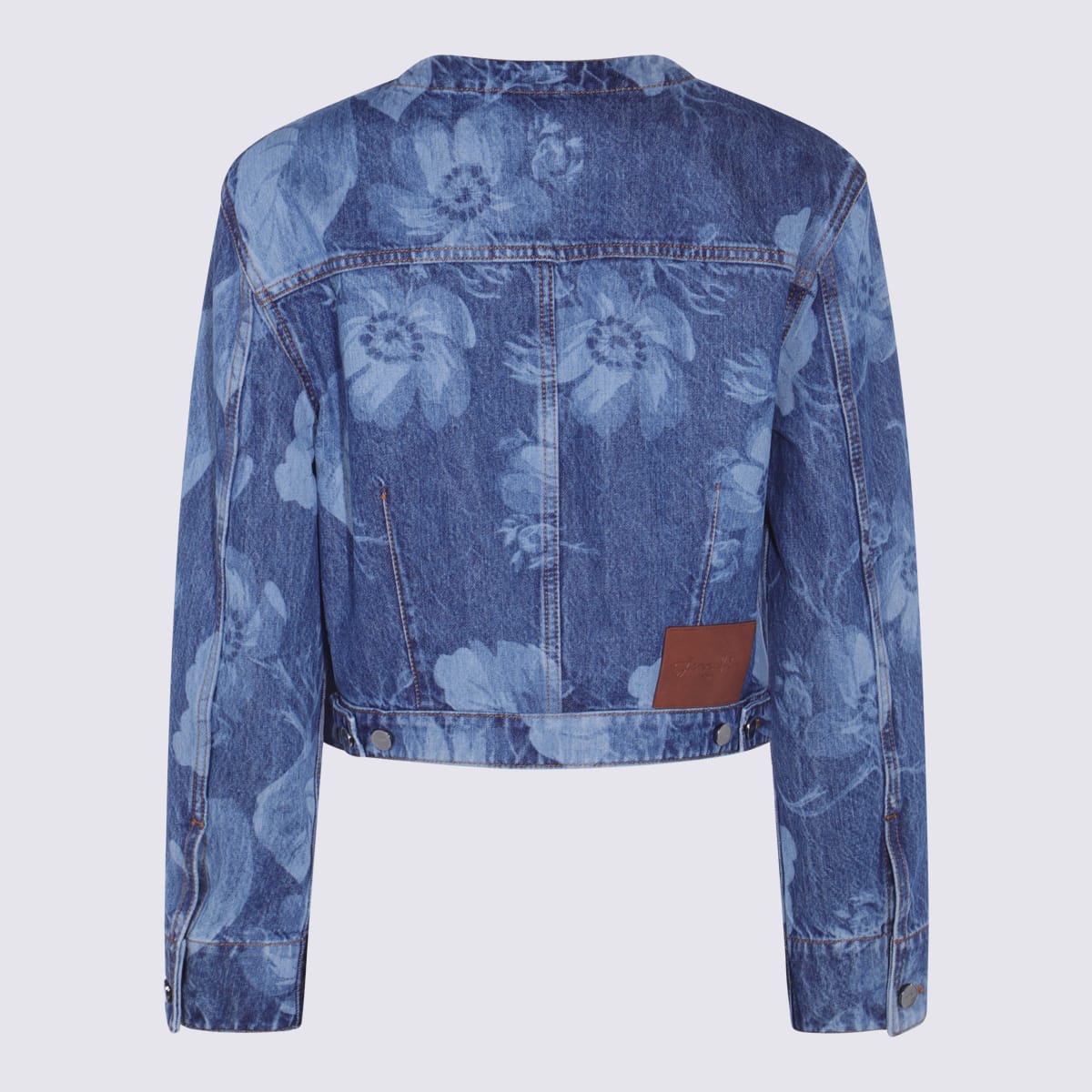 Fendi Blue Cotton Denim Jacket In Blue