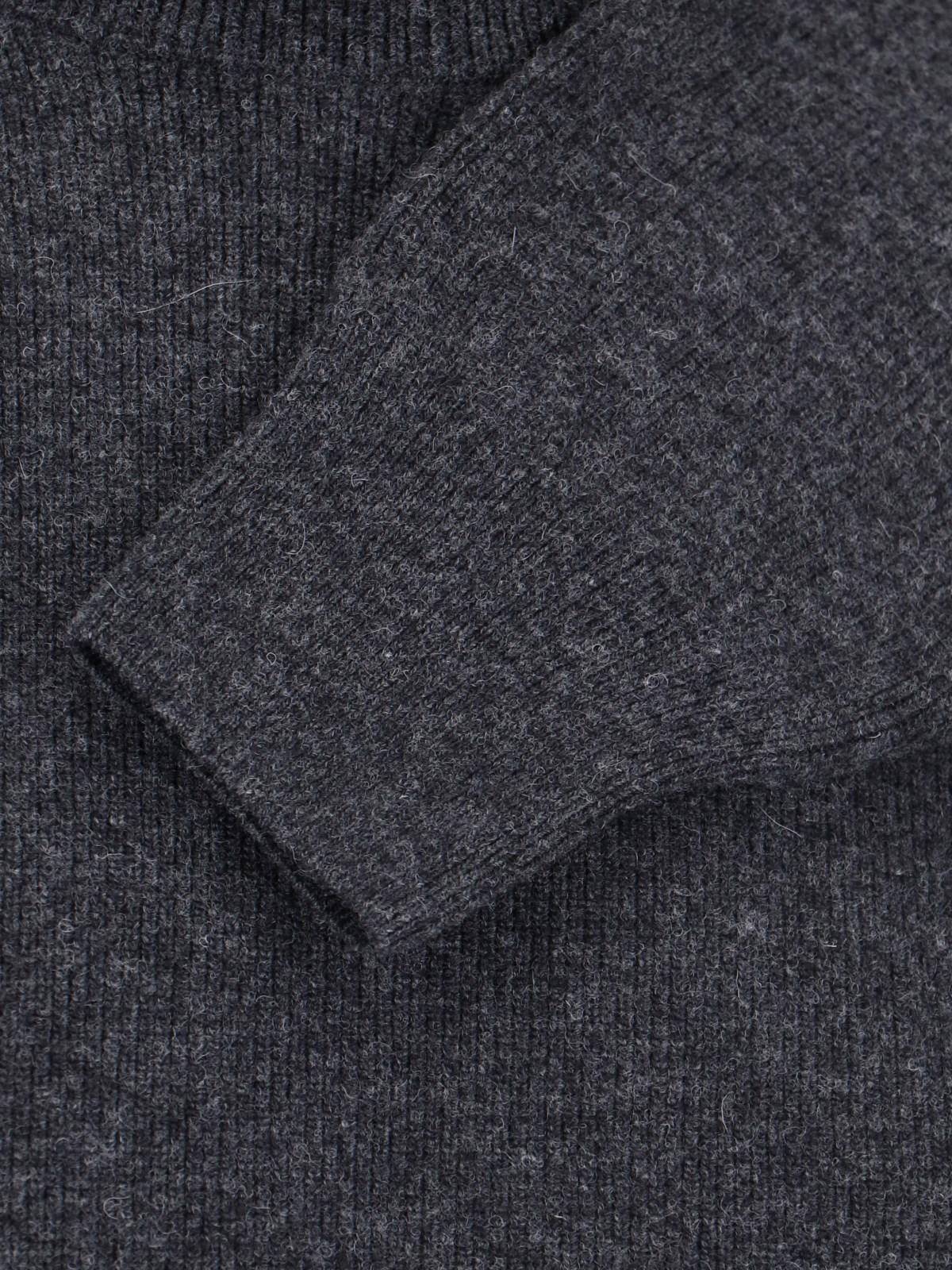 Shop Lemaire High Neck Sweater In Anthracite Melange