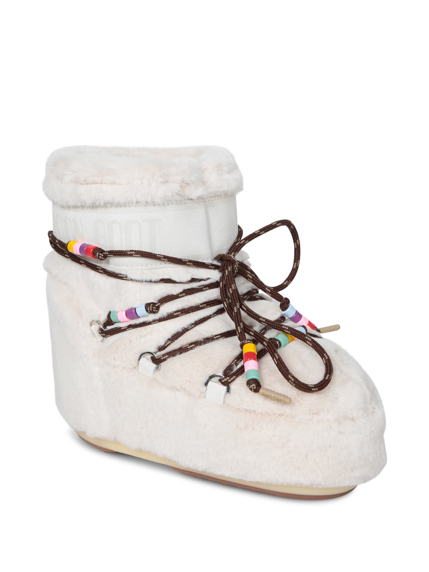 Moon Boot Icon Low Faux-fur Snow Boots In White