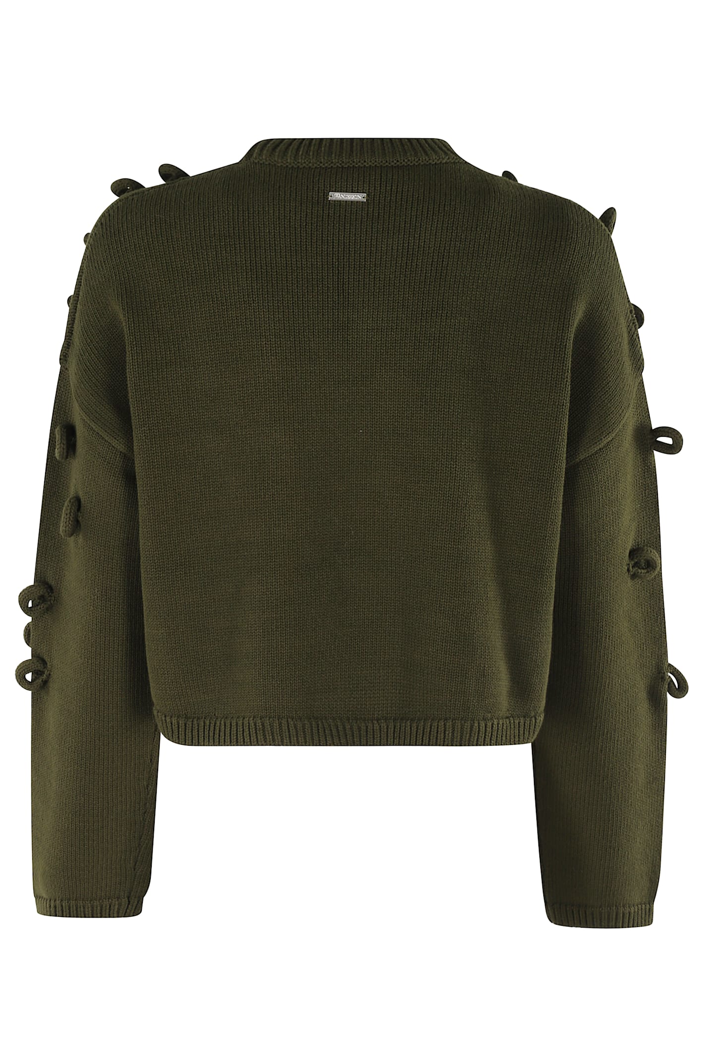 Jw Anderson Cropped Loop Jumper In Green
