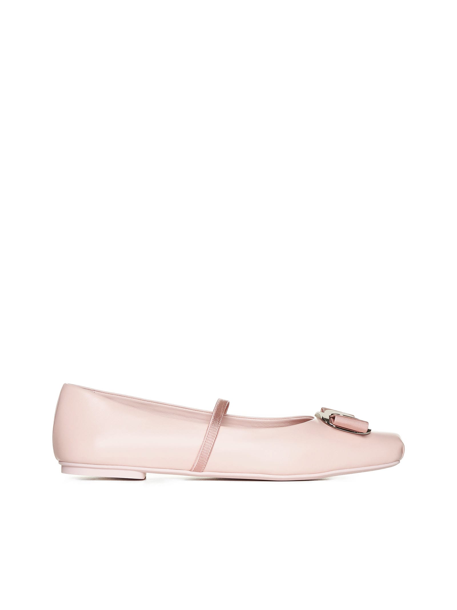 Shop Ferragamo Flat Shoes In Nylud Pink || Nylud Pink || Ny