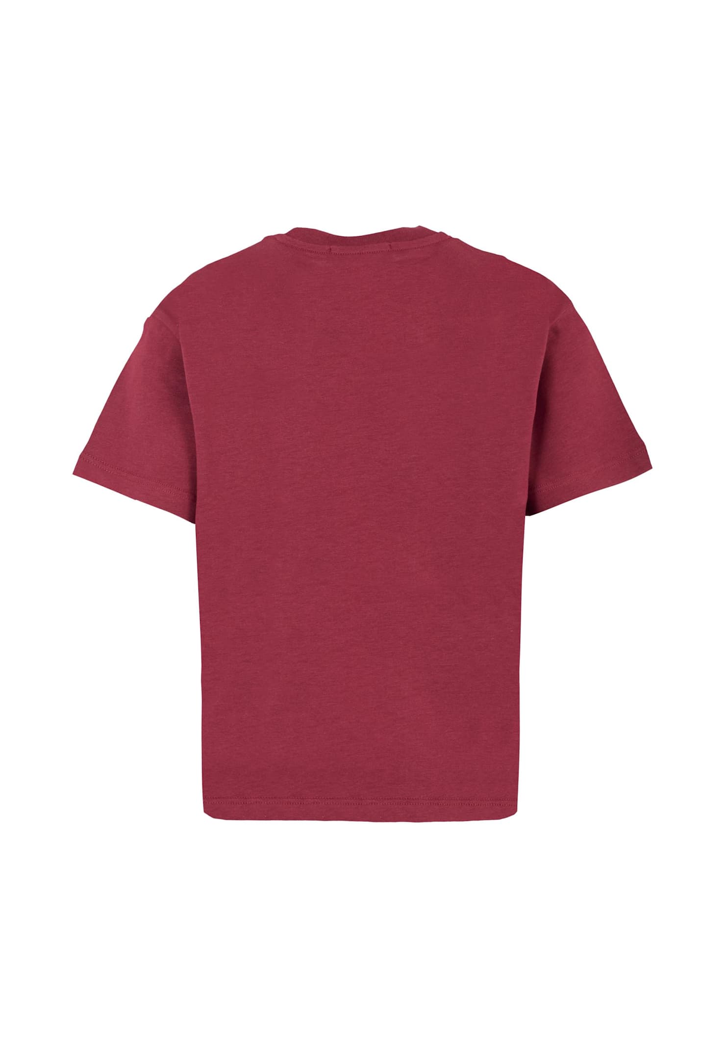 Msgm Burgundy T-shirt For Kids With White Logo In Multi