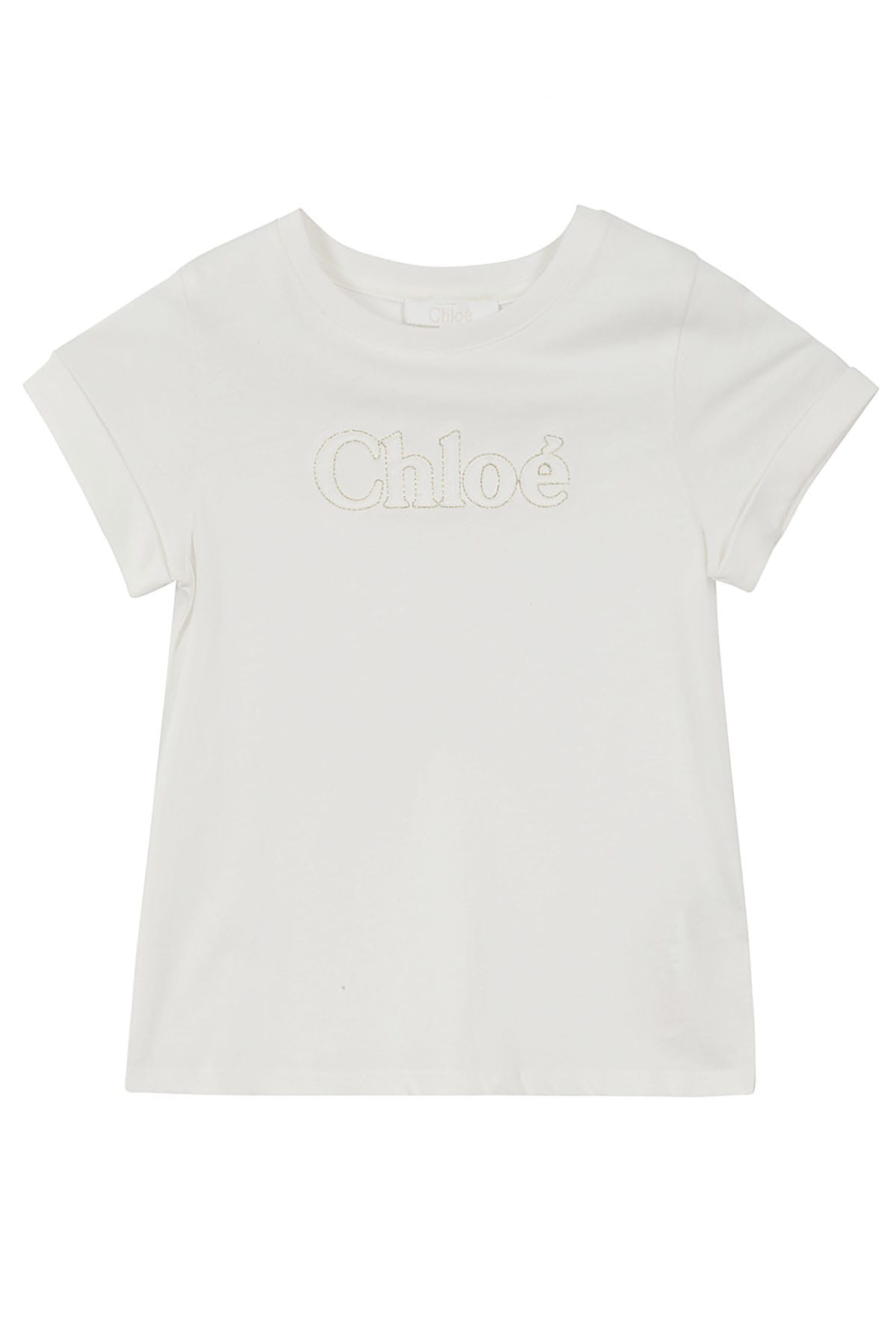 Shop Chloé Tee Shirt In Bianco Sporco
