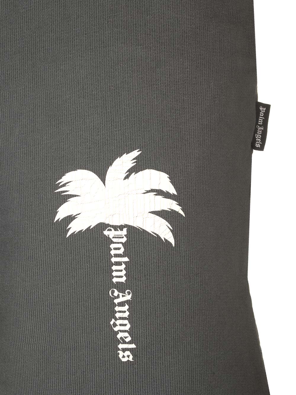 Shop Palm Angels Fleece Bermuda Shorts In Grigio