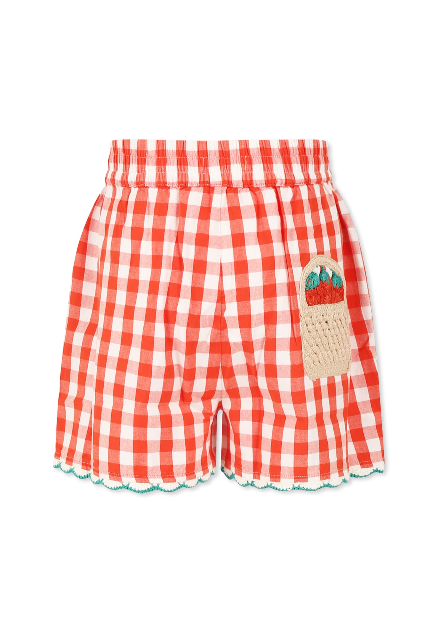 Stella Mccartney Red Shorts For Girl With Strawberries In Red