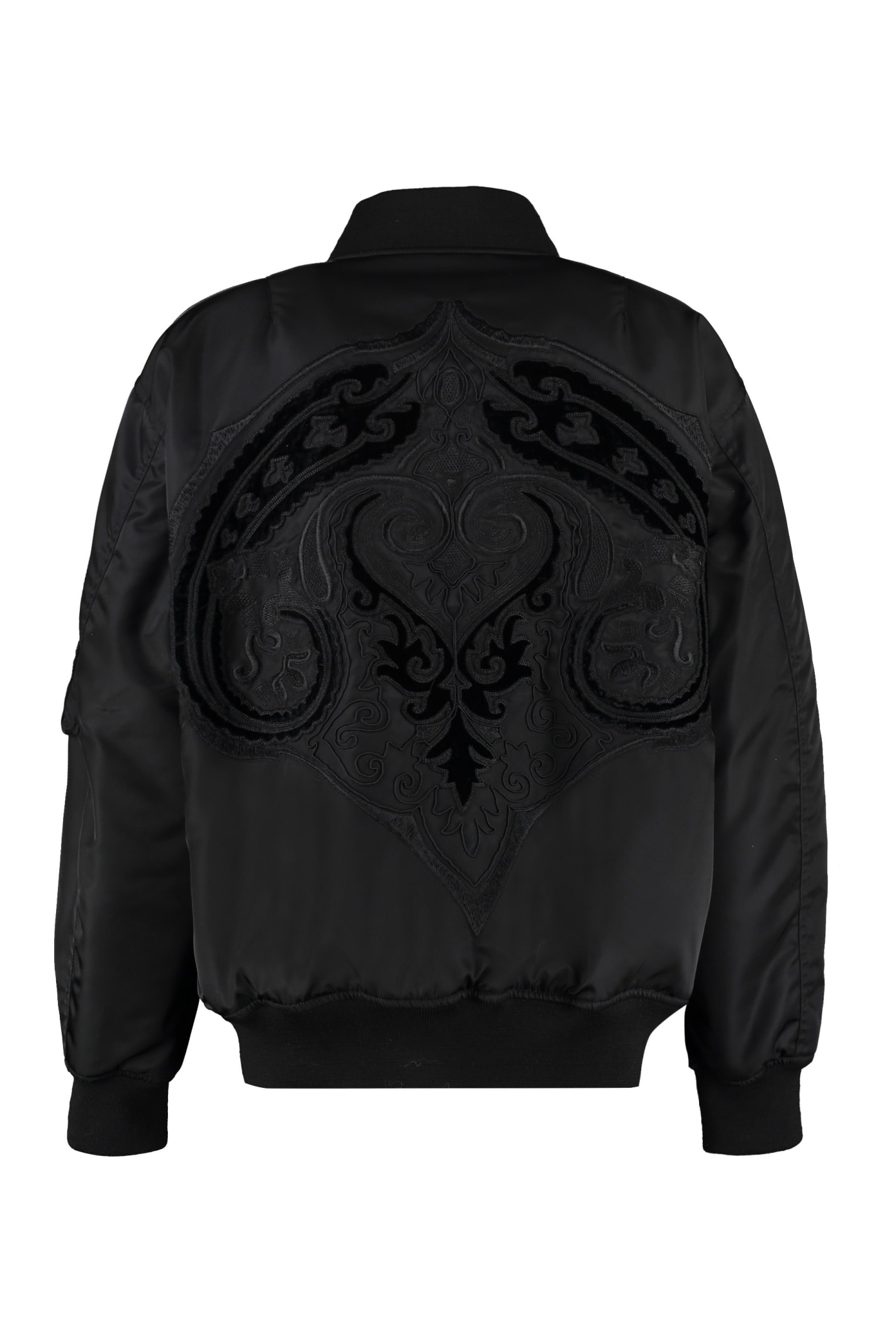 Shop Etro Reversible Bomber Jacket In Black