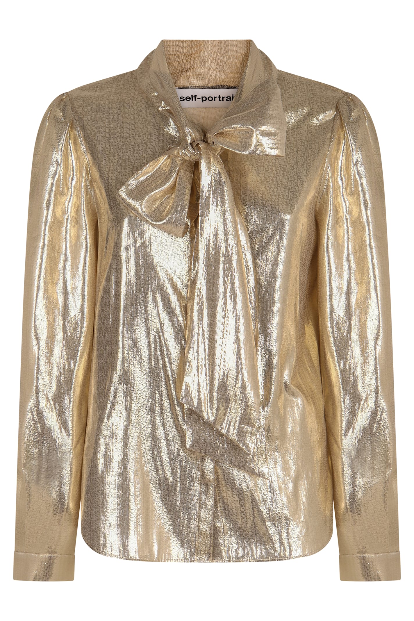self-portrait Lamé Shirt