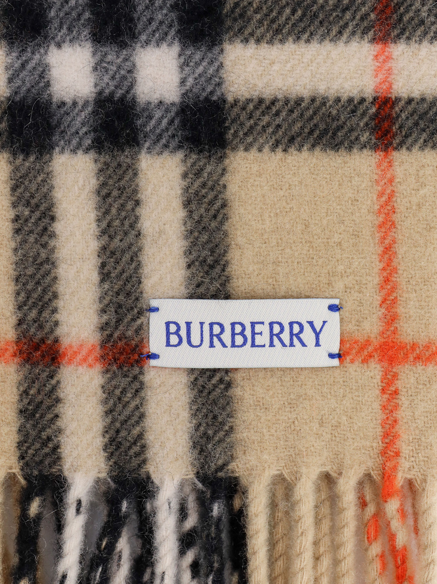 Shop Burberry Scarf In Beige