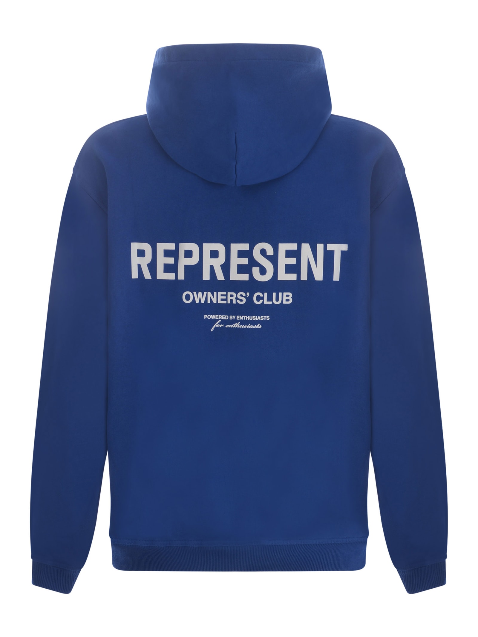 Shop Represent Hooded Sweatshirt  Owners Club In Cotton In Blue