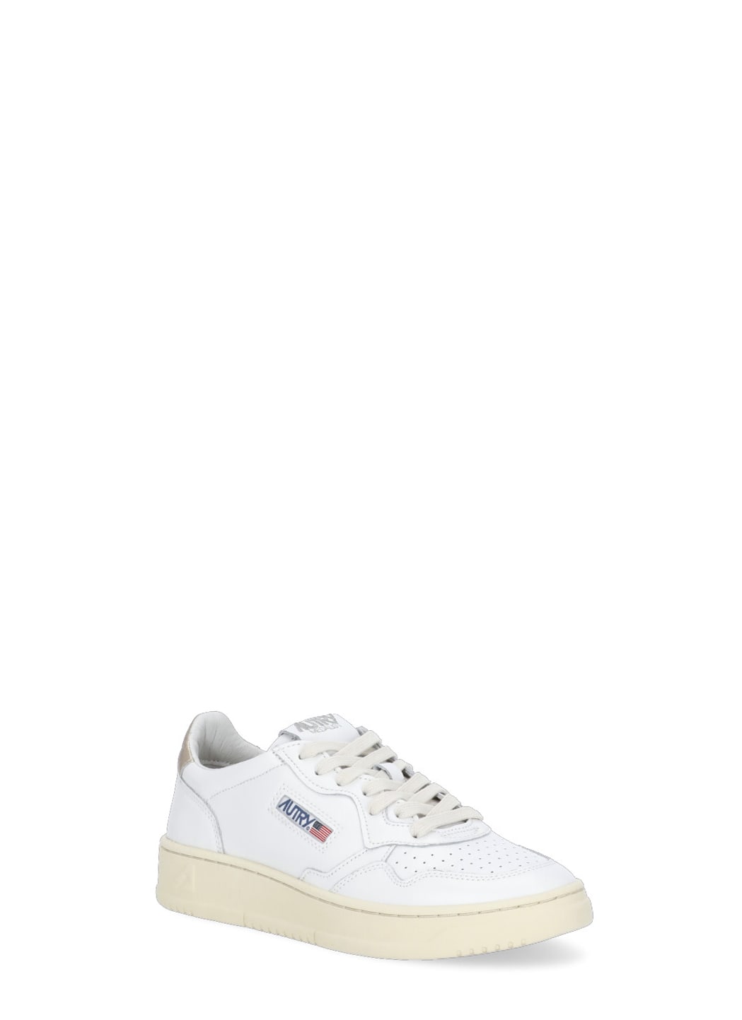 Shop Autry Medalist Leather Low-top Sneakers In White