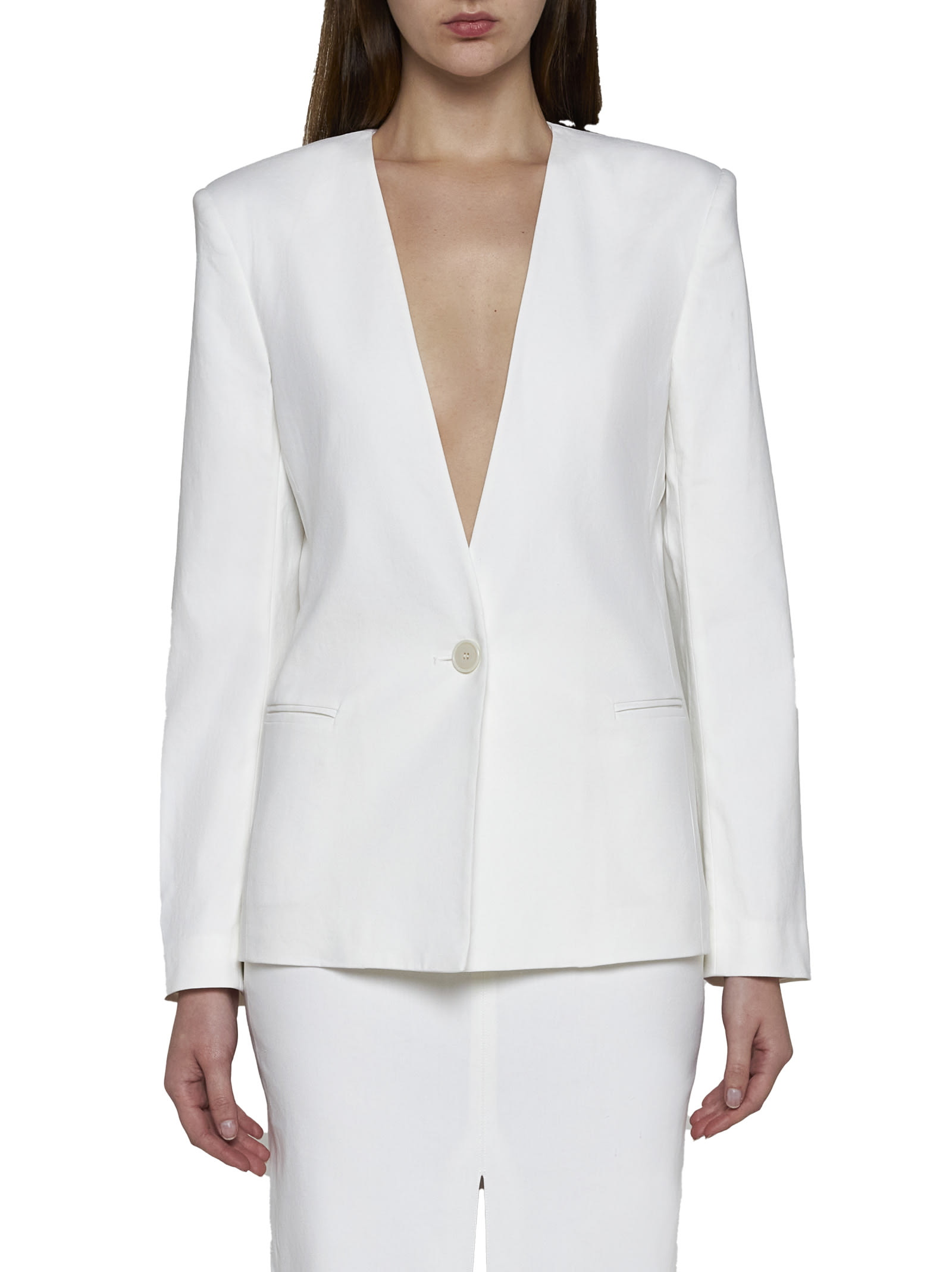 Shop Isabel Marant Blazer In White