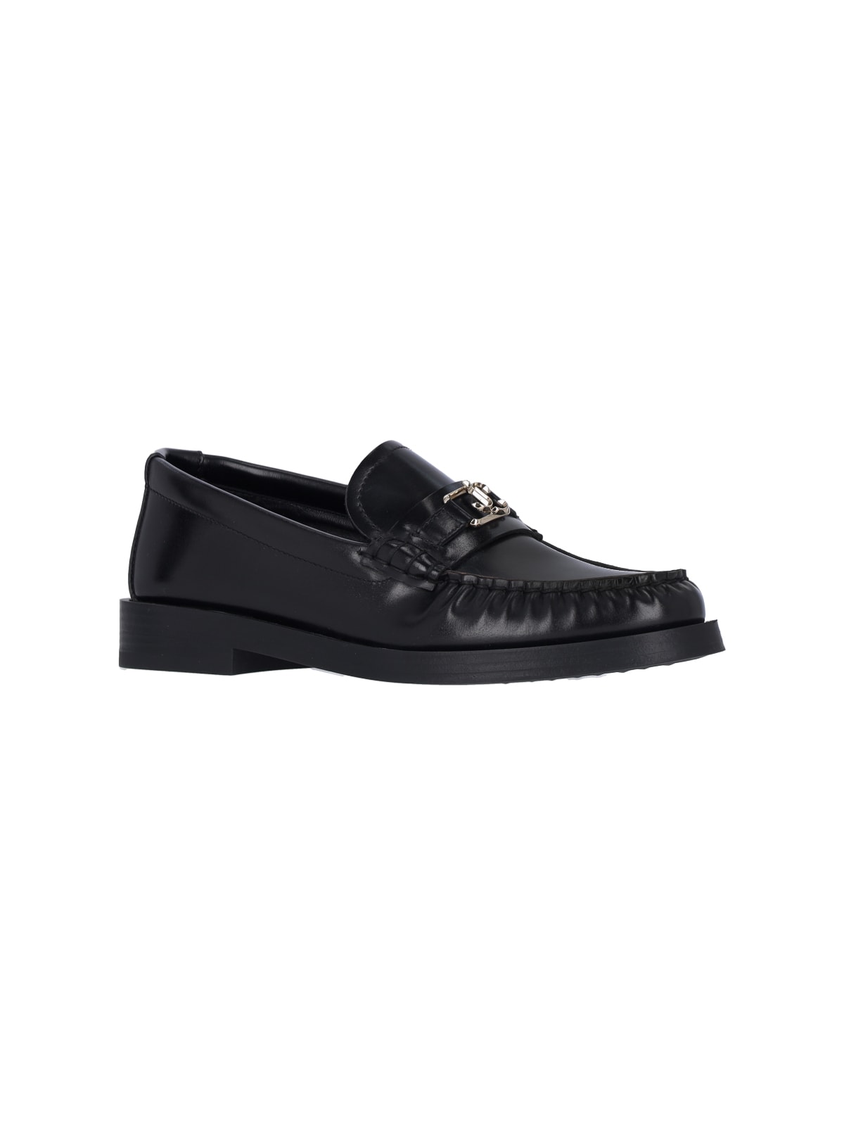 Shop Jimmy Choo Addie Loafers In Black