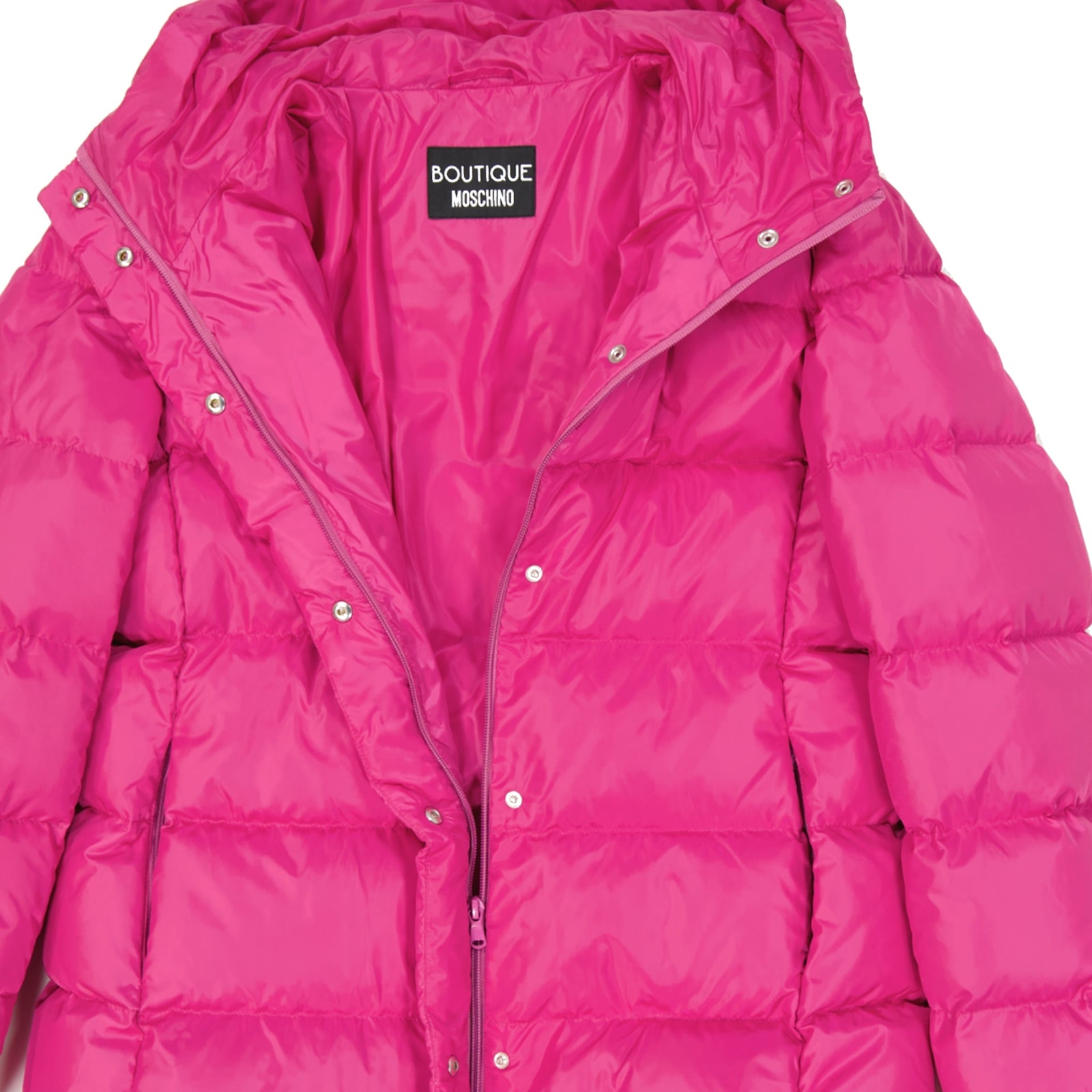 Shop Boutique Moschino Boutique Padded Down Jacket In Pink