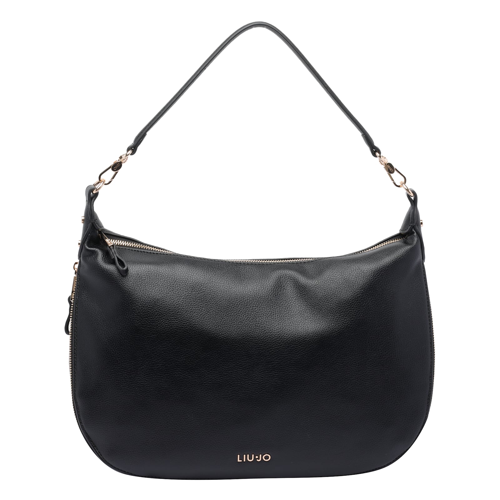Liu •jo Logo Hobo Bag In Black