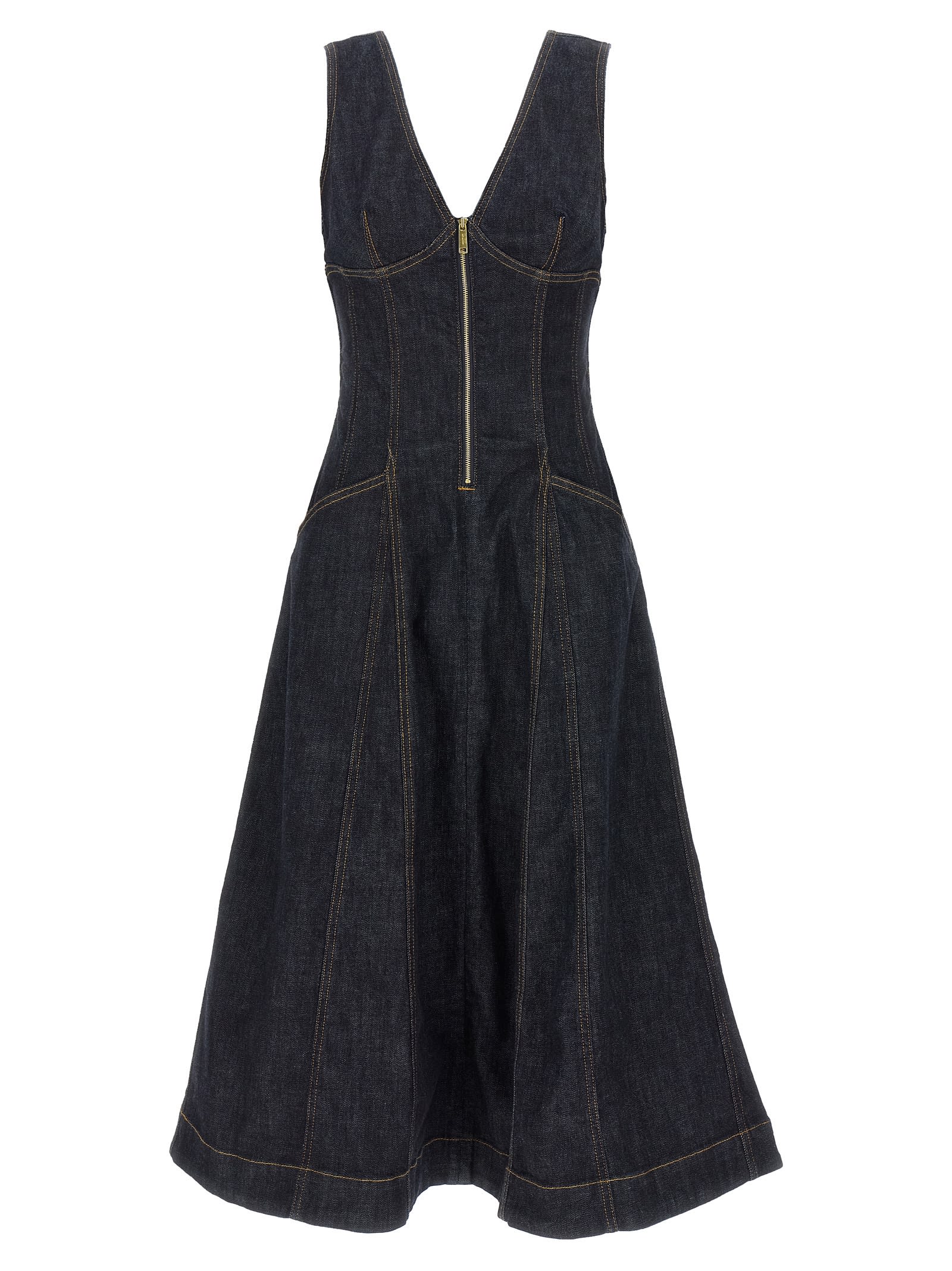 indigo Denim Midi Dress