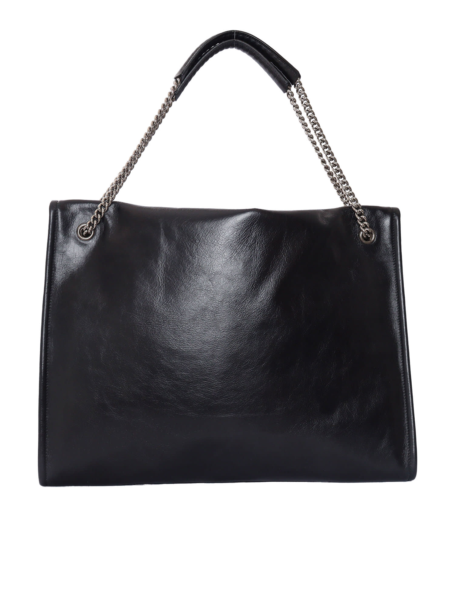 Orciani Large Venus Gotham Shoulder Bag In Black