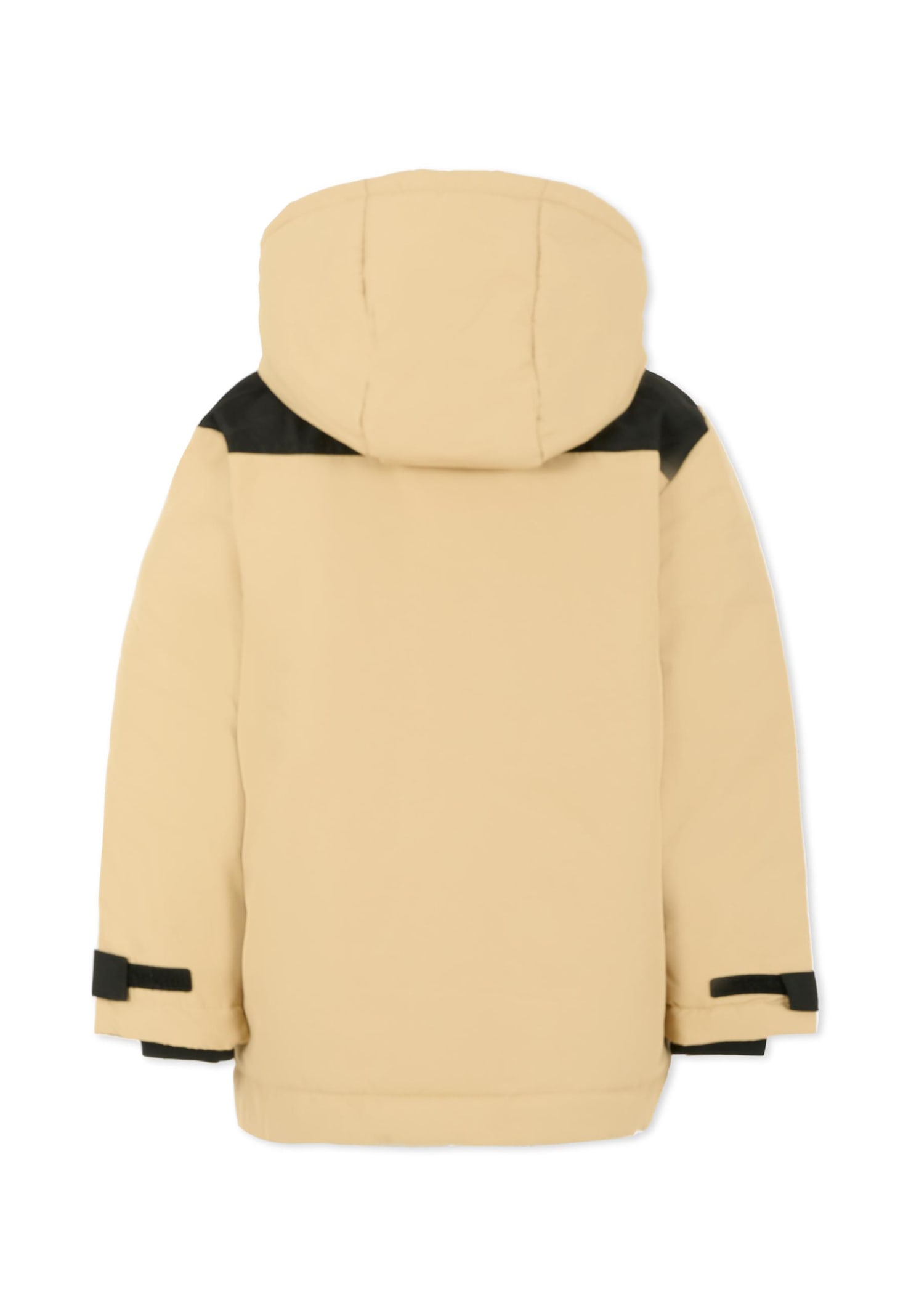 Hugo Boss Beige Parka For Boy With Logo In Brown
