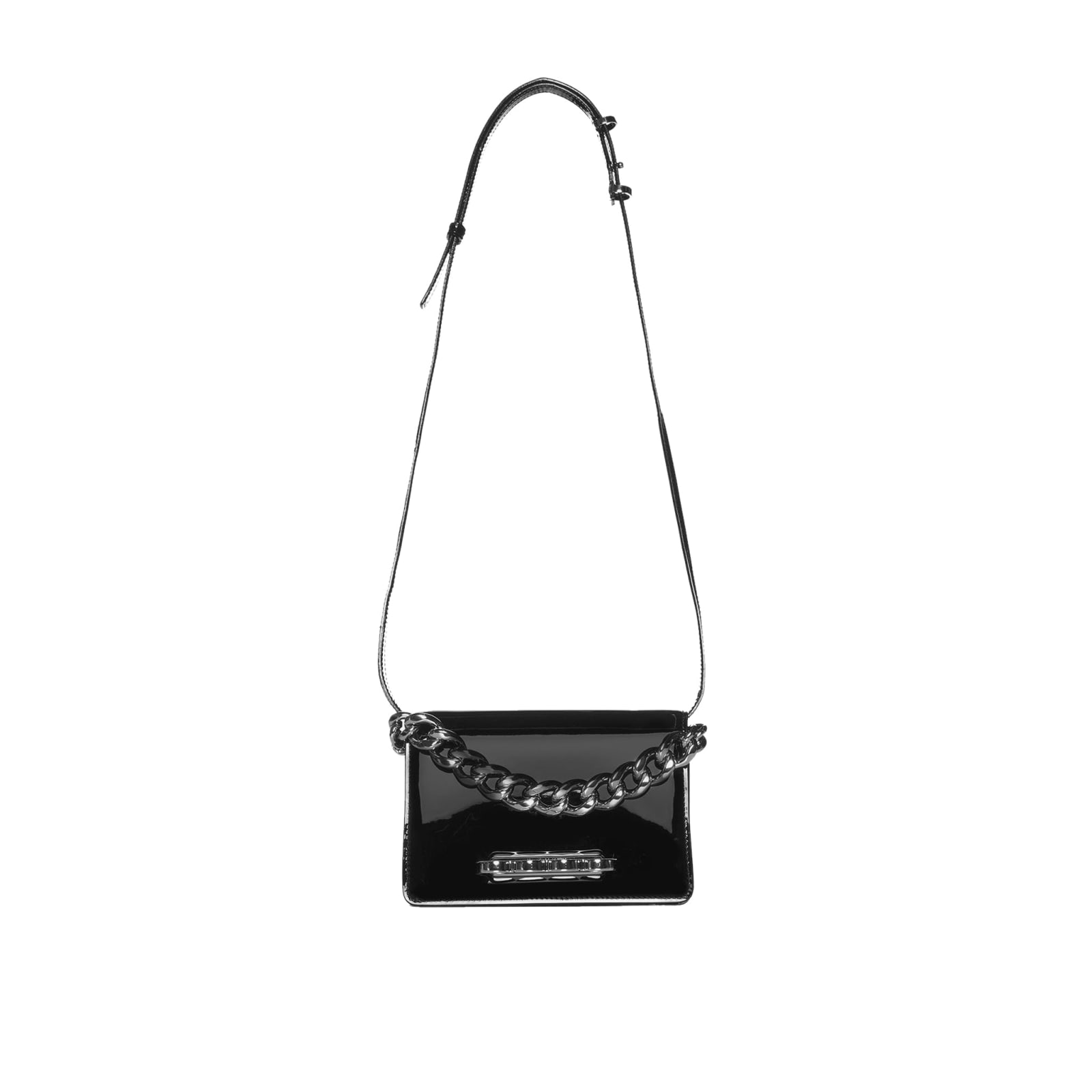 Shop Alexander Mcqueen Leather Mini Bag In Black
