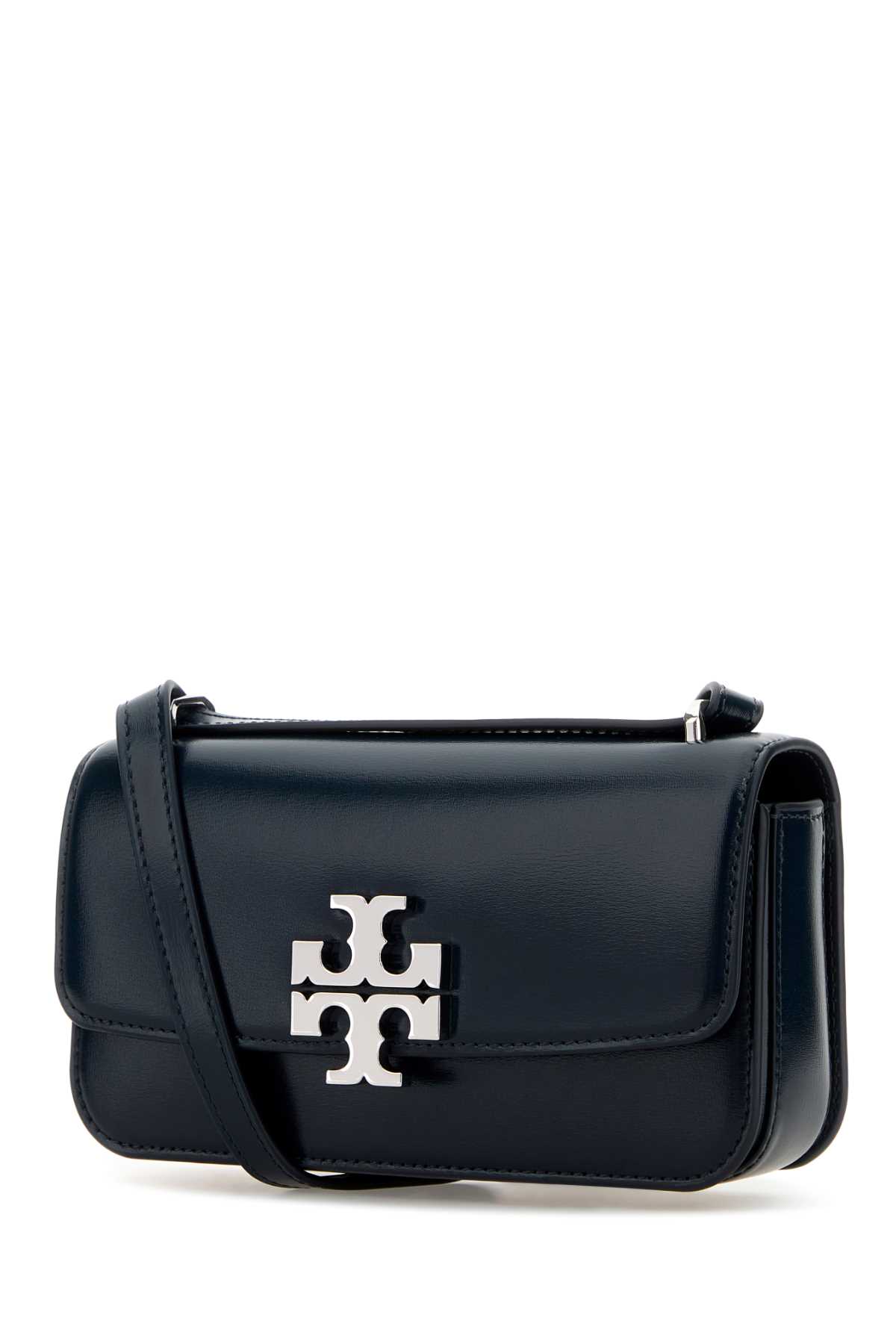 Tory Burch Navy Blue Leather Eleanor Shoulder Bag In Navy
