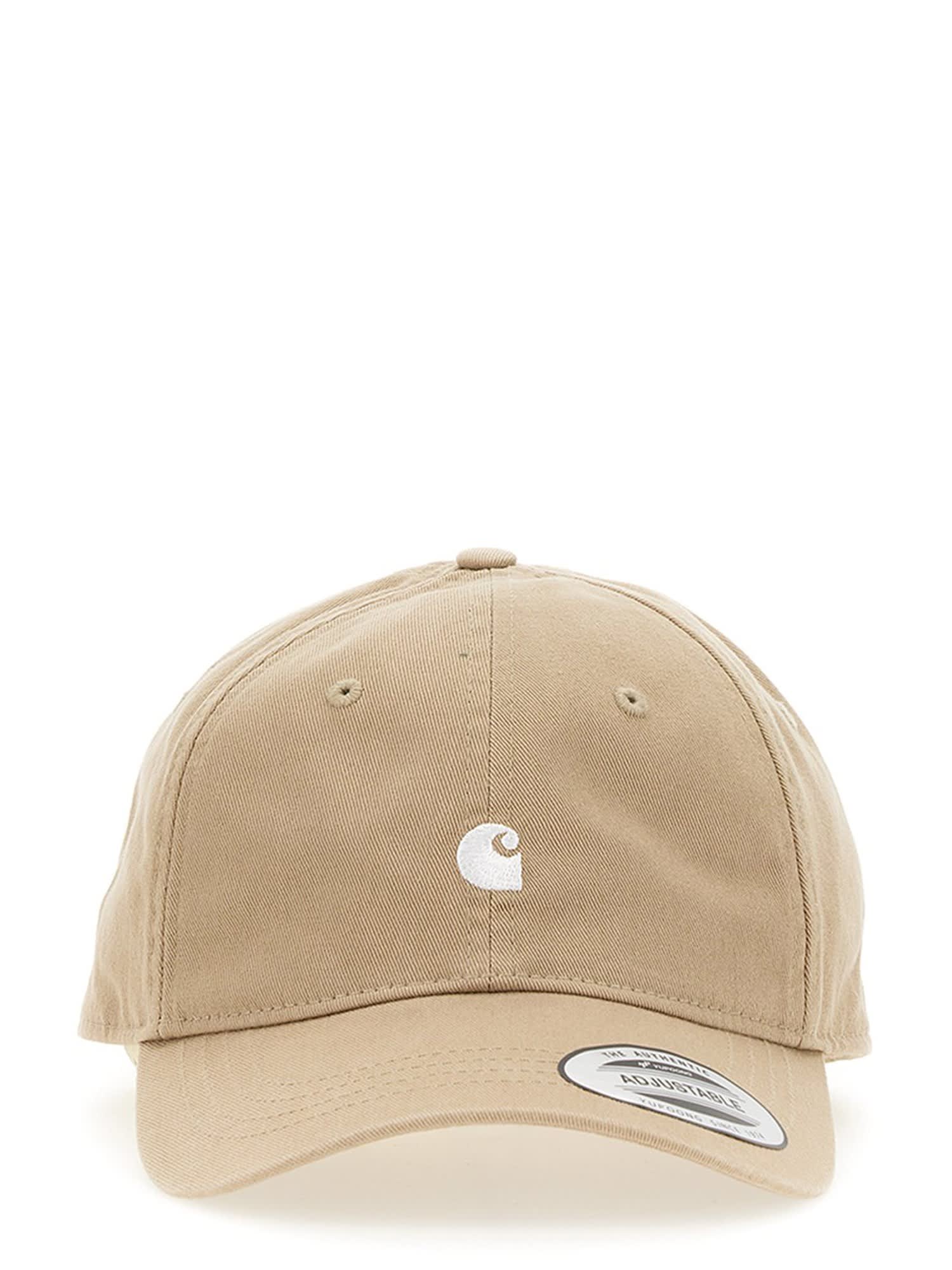 Shop Carhartt Baseball Hat With Logo In Sable/white