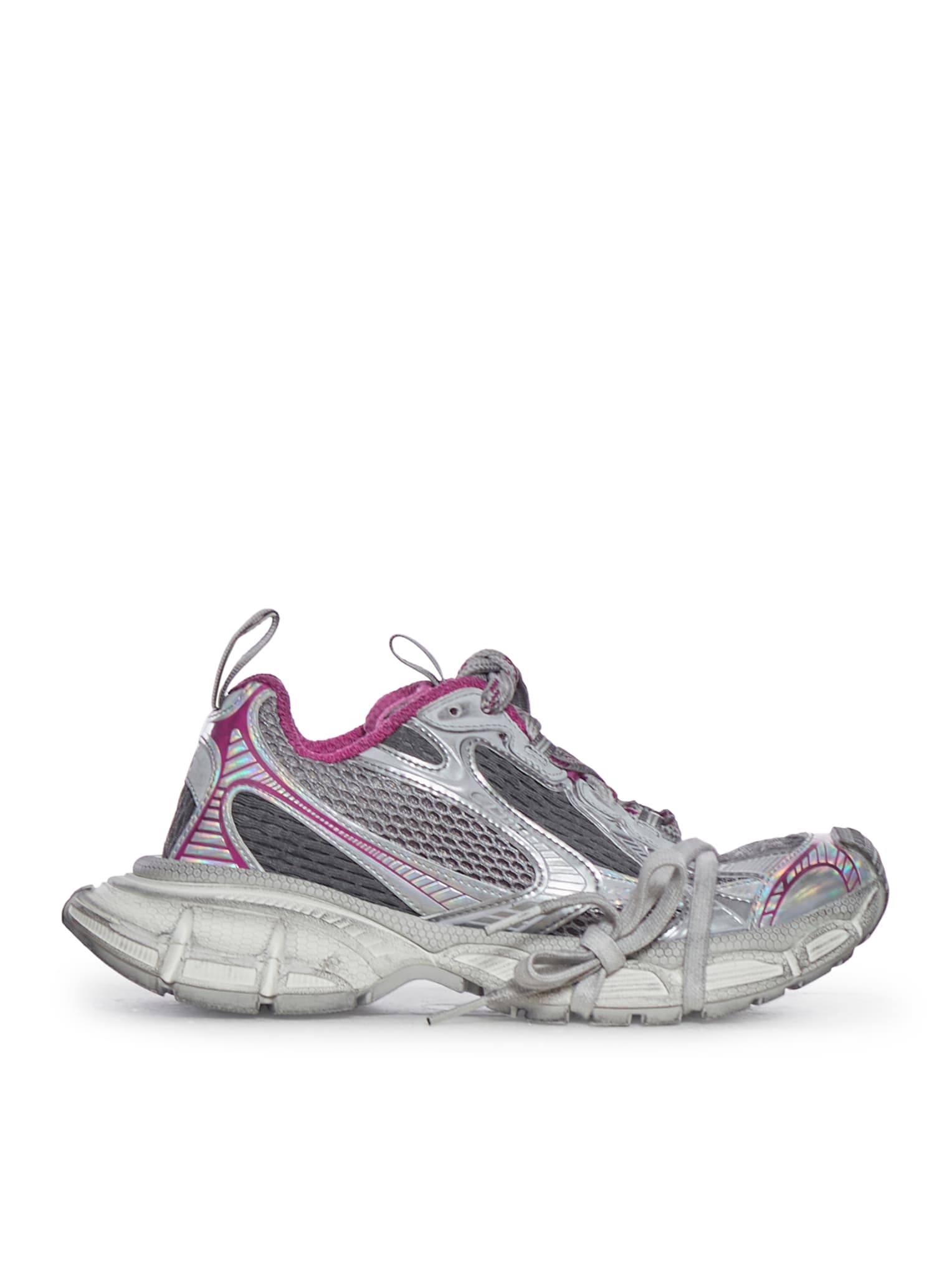 Women`s 3xl Sneakers In Grey/fuchsia/white