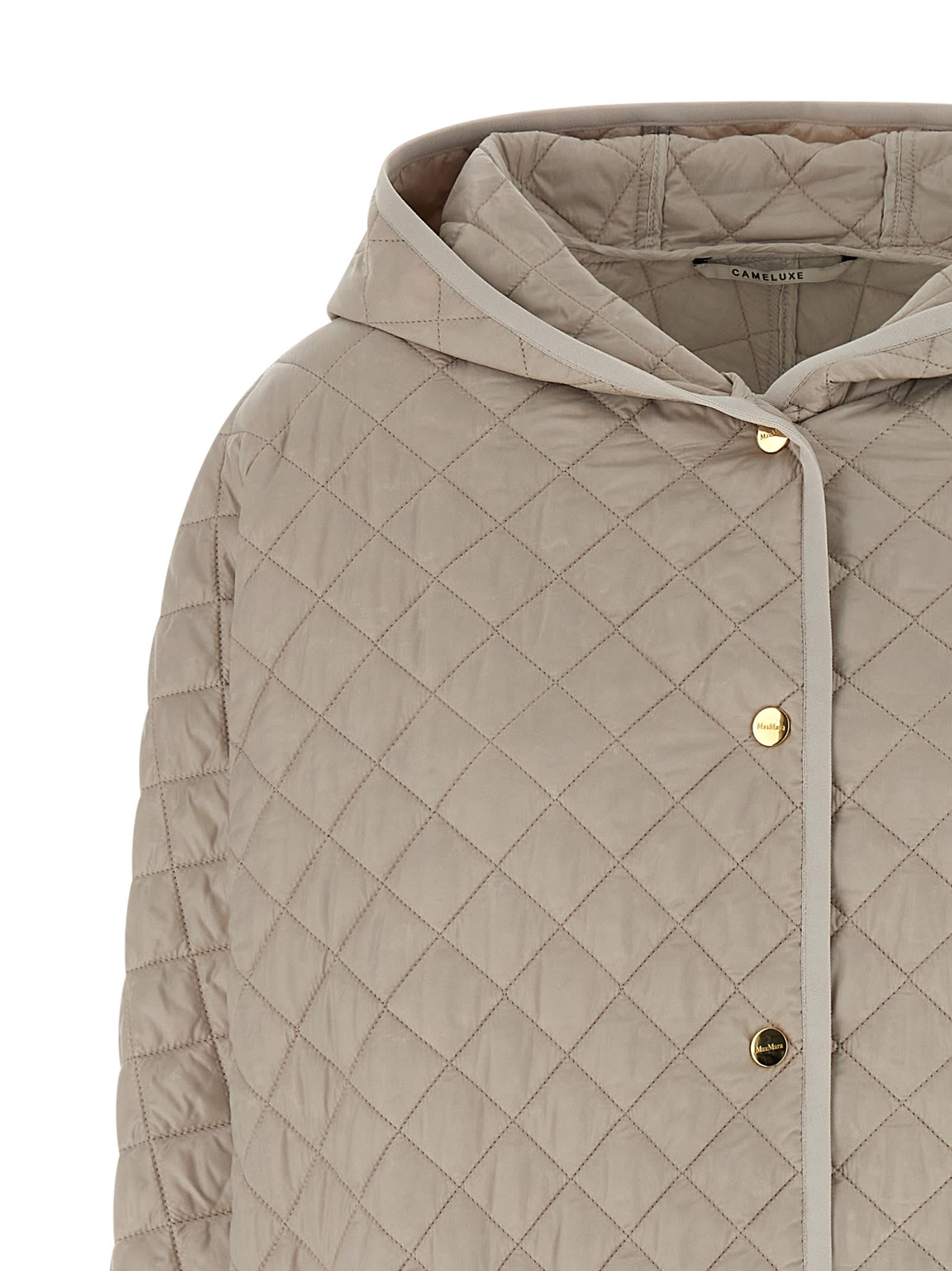 Max Mara The Cube Joan Puffer Jackets Beige In Neutral