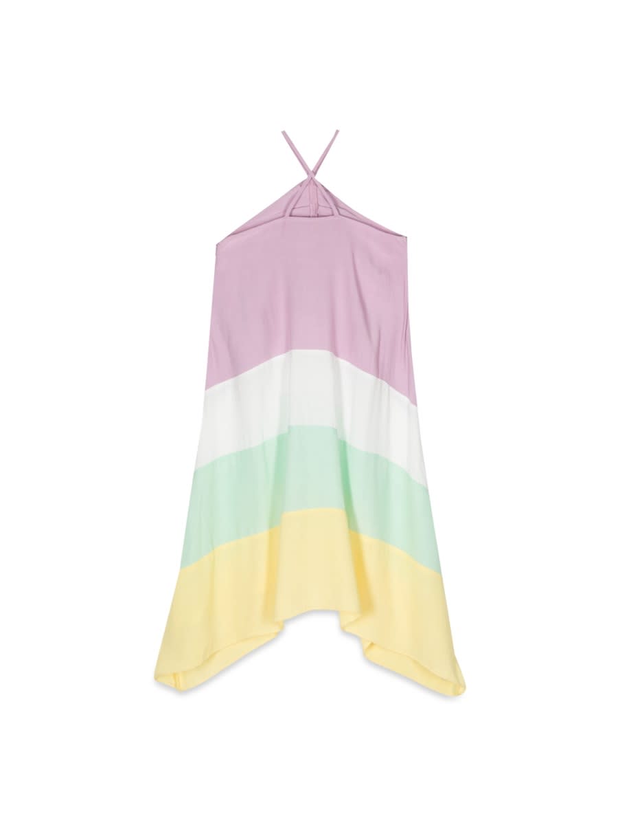 N°21 Striped Embroidered-logo Dress In Multicolour