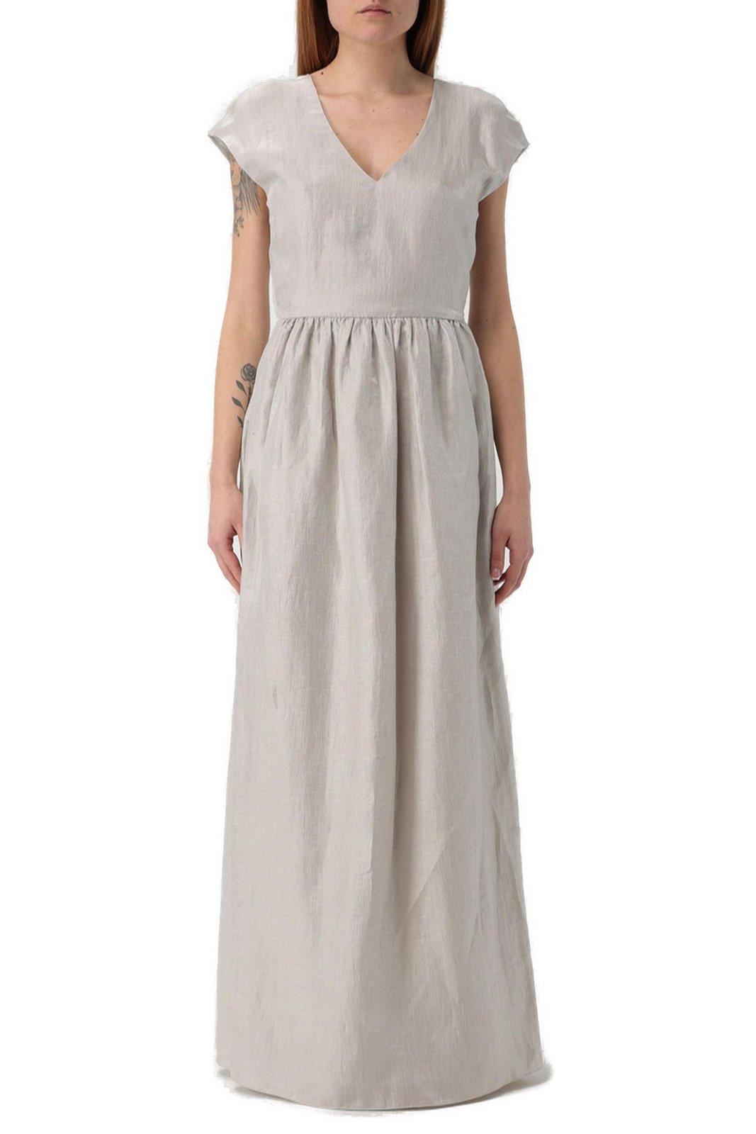 Emporio Armani V-neck Long Dress
