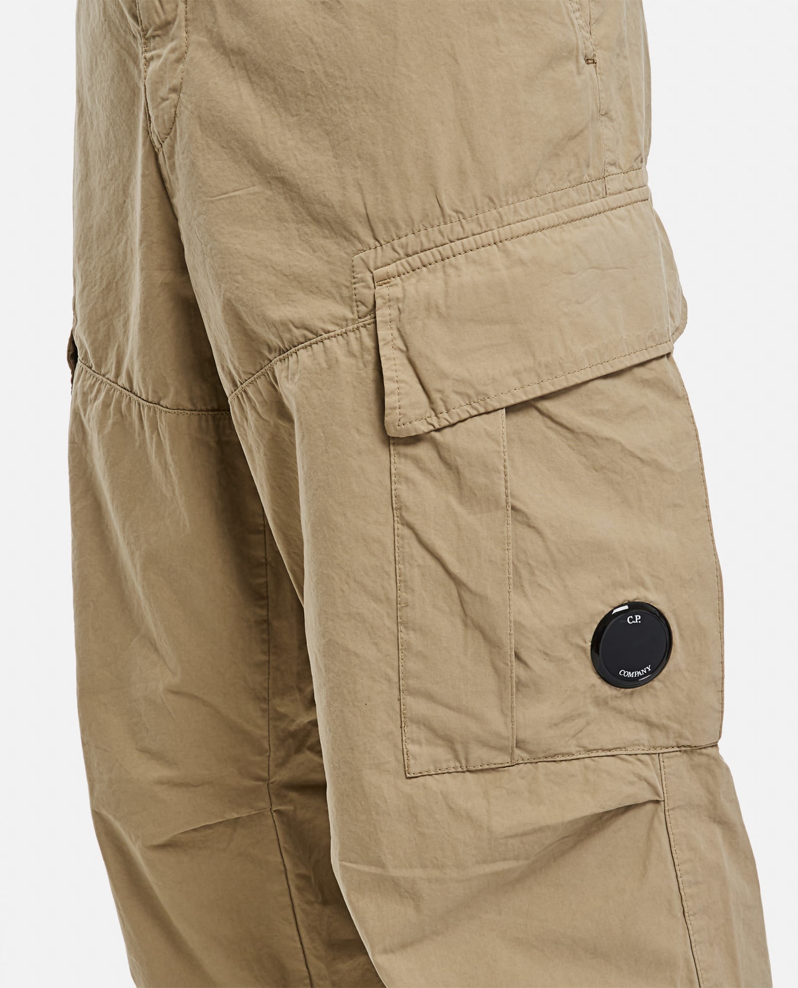 Shop C.p. Company Cargo Pants In Microreps In Green