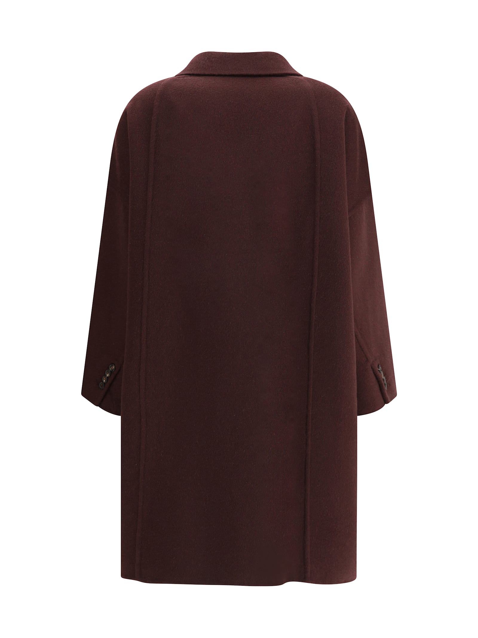 Brunello Cucinelli Double-breasted Coat With Peaked Lapels And Button Detailing