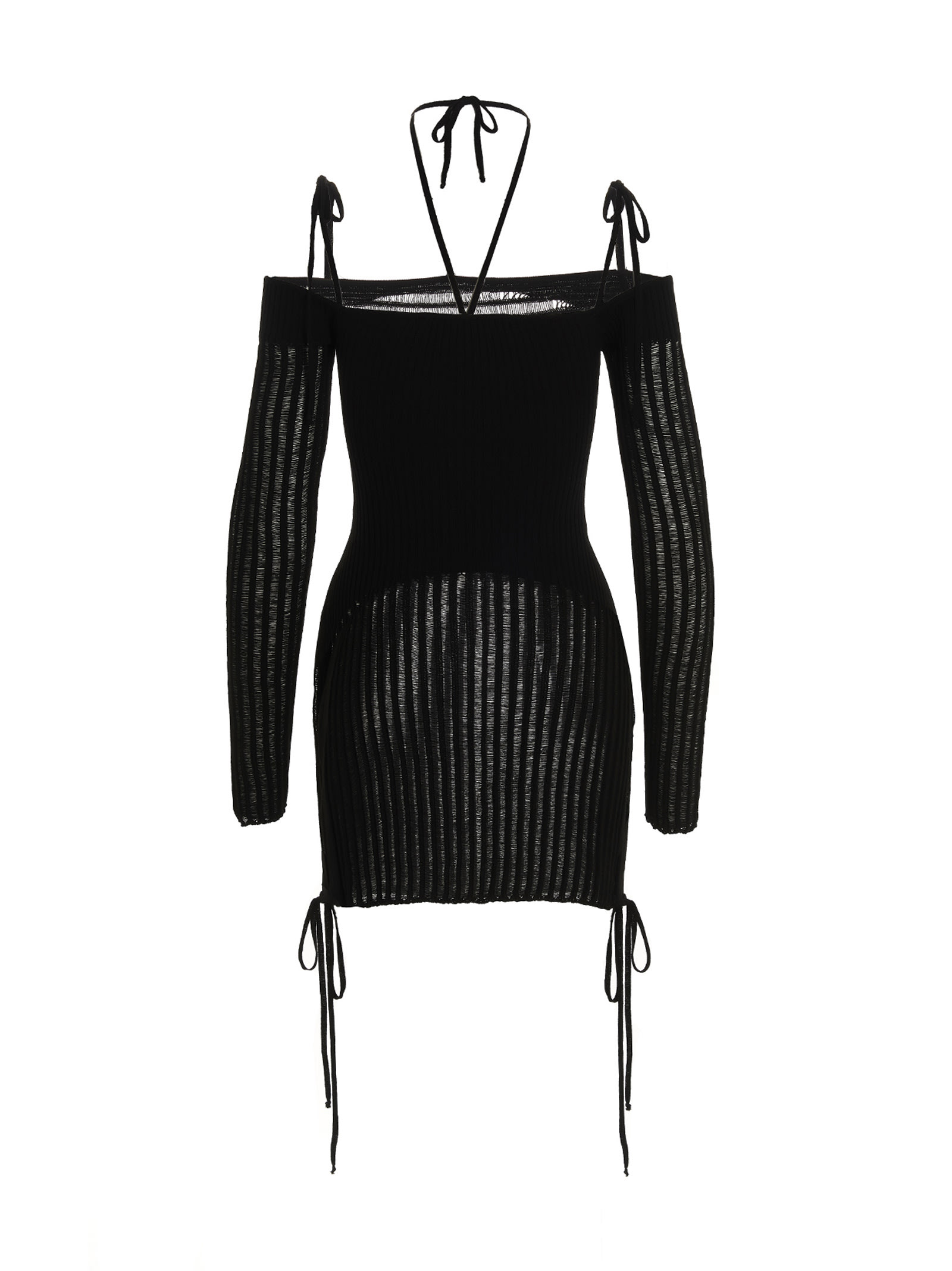 Shop Andreädamo Cut Out Dress In Black