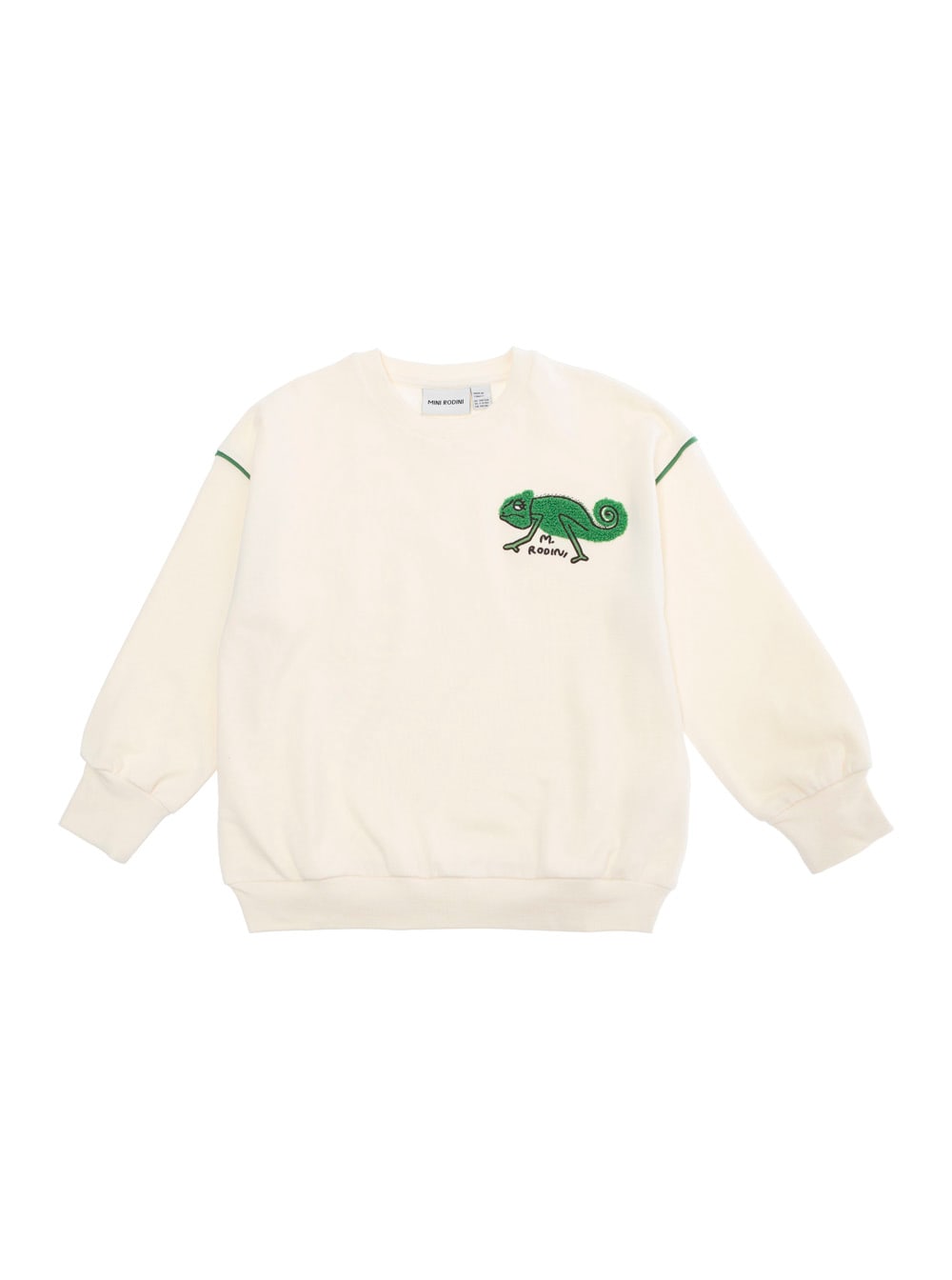 Mini Rodini Lizard Cotton Jersey Sweatshirt In White