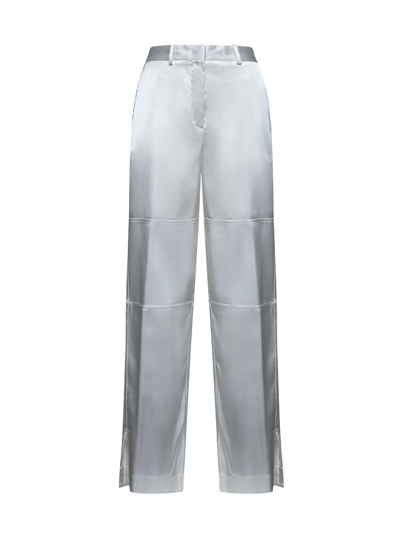 Pants In White Viscose