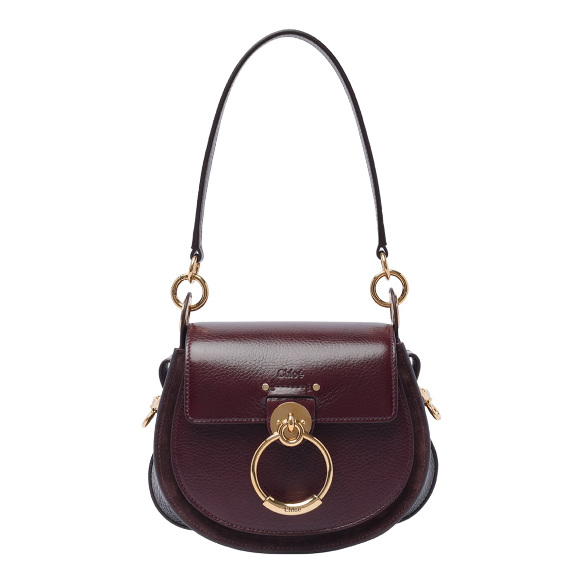 Shop Chloé Small Tess Crossbody Bag In Purple