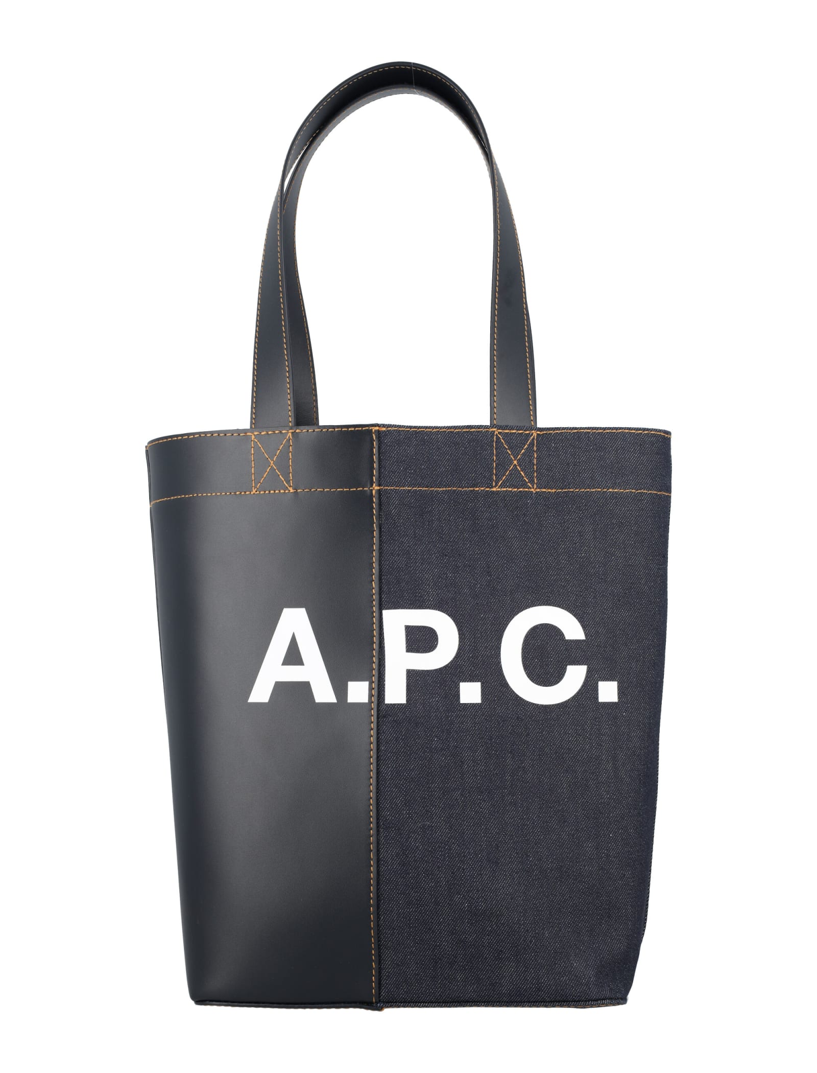 Shop Apc Axel N/s Tote Bag In Dark Navy