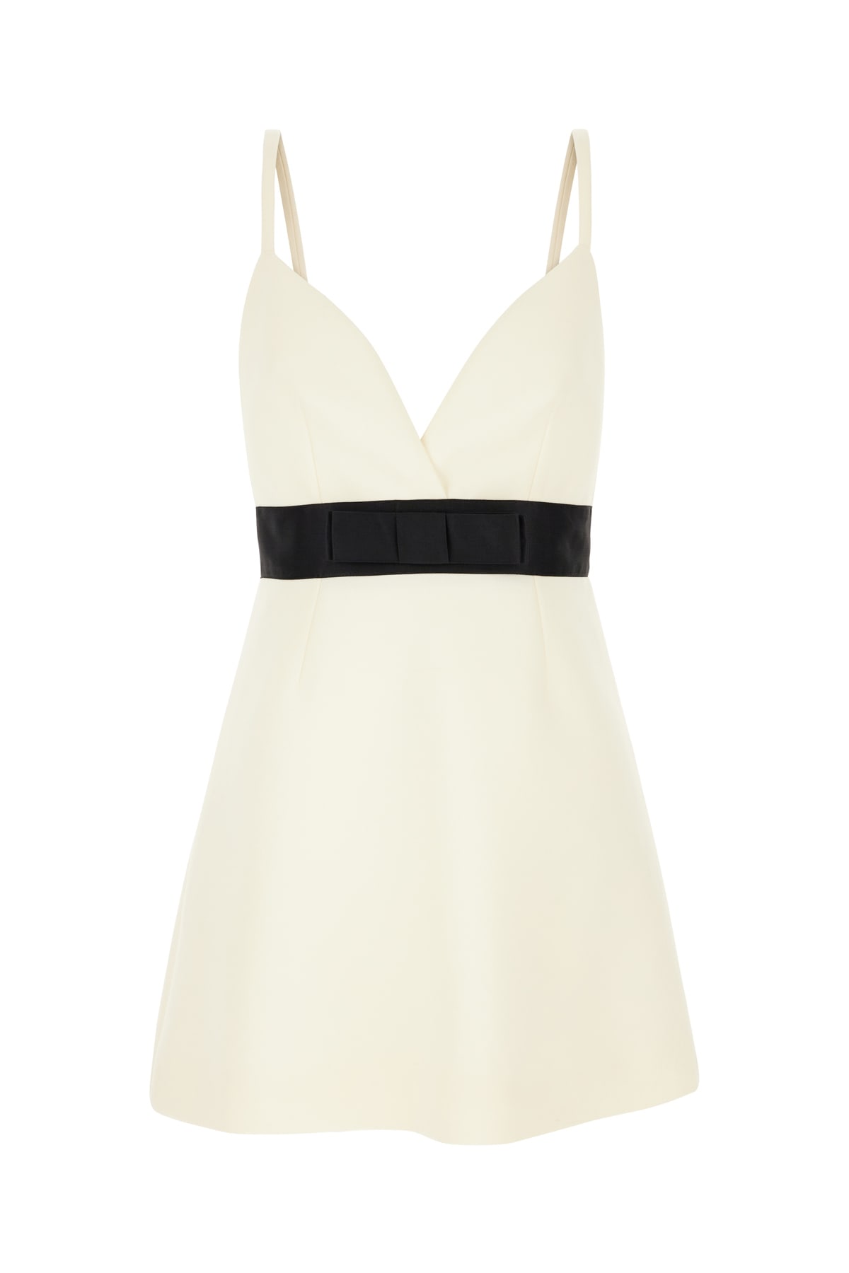 Shop Dolce & Gabbana Ivory Wool Blend Mini Dress In Natural White