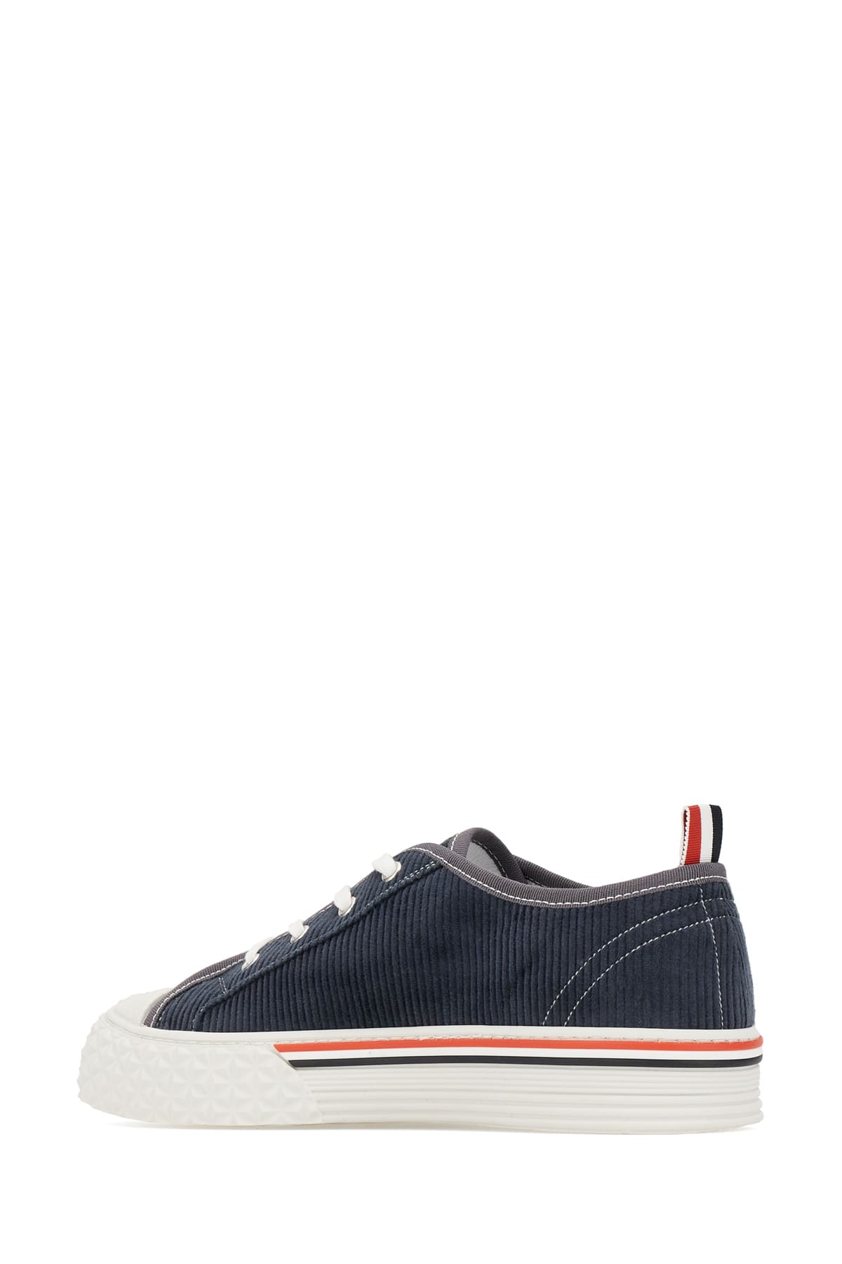 Shop Thom Browne Denim Corduroy Collegiate Sneakers In 415