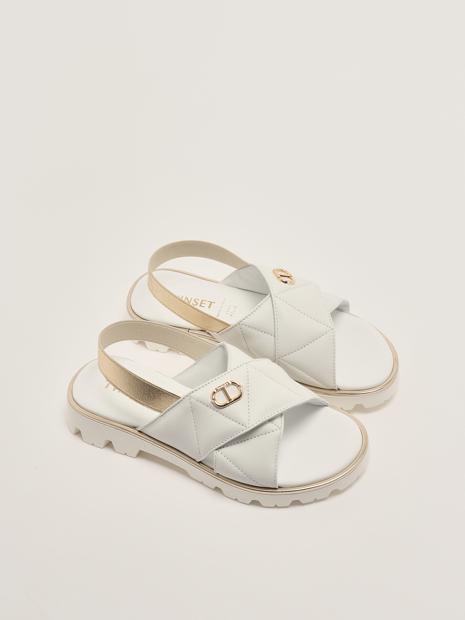 Twinset Sandals Sandal In Bianco-oro