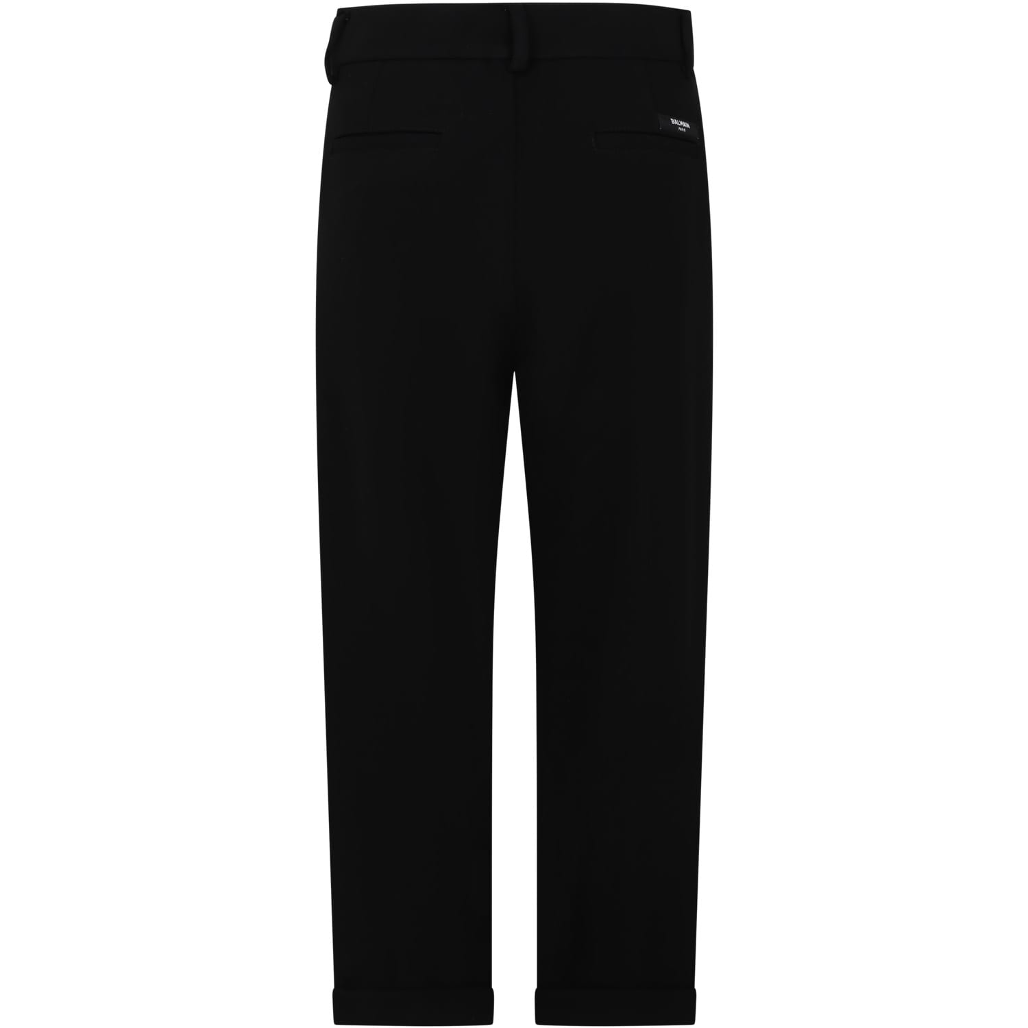 Shop Balmain Black Trousers For Boy