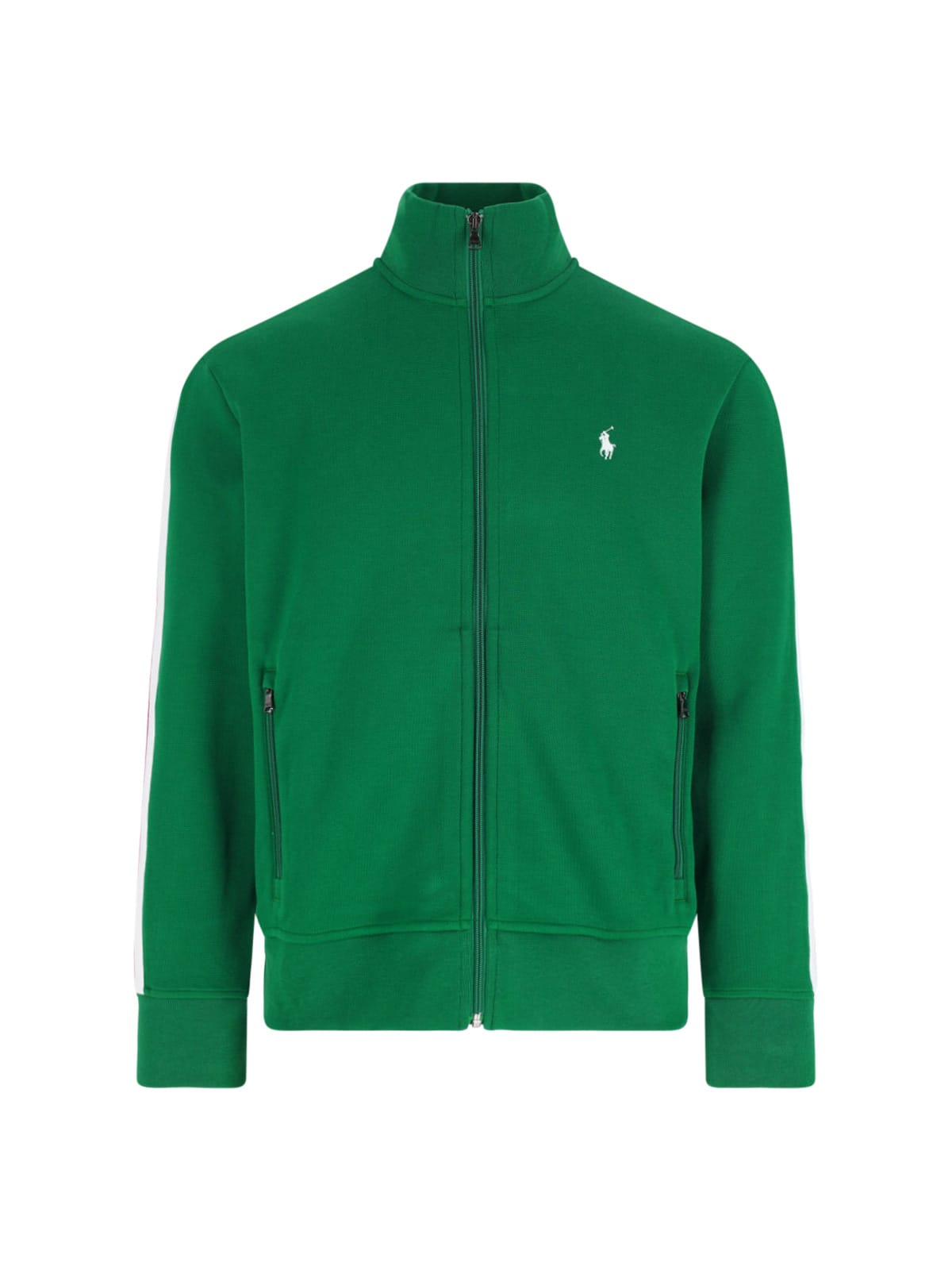 Polo Ralph Lauren Ribbed Cuffs Side Pockets Contrast Stripe Detail