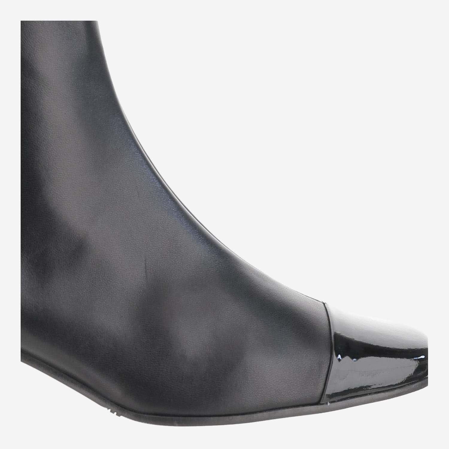 Shop Carel Leather Boots In Black