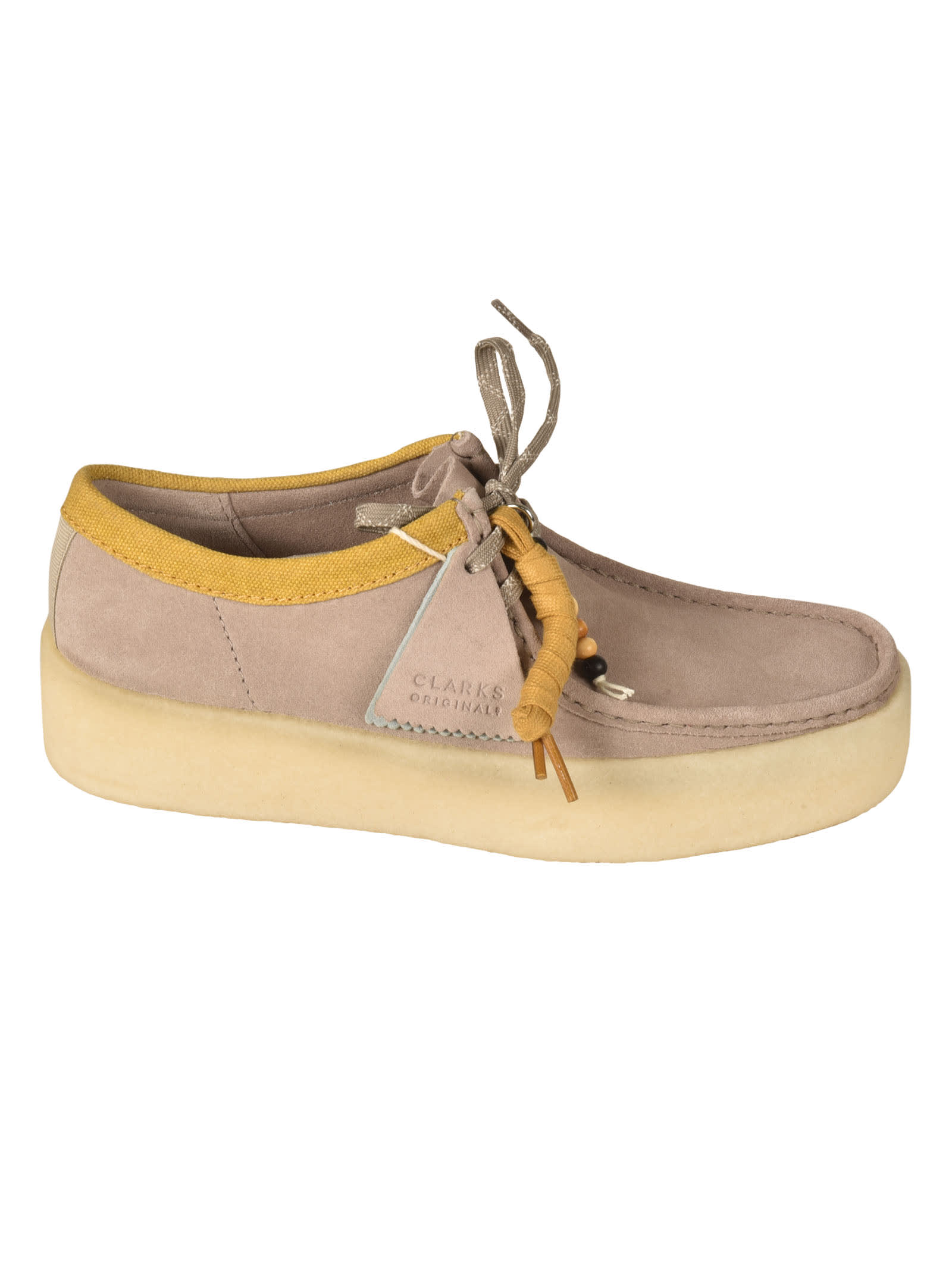 Clarks Wallabee Cup Ankle Boots In Stone