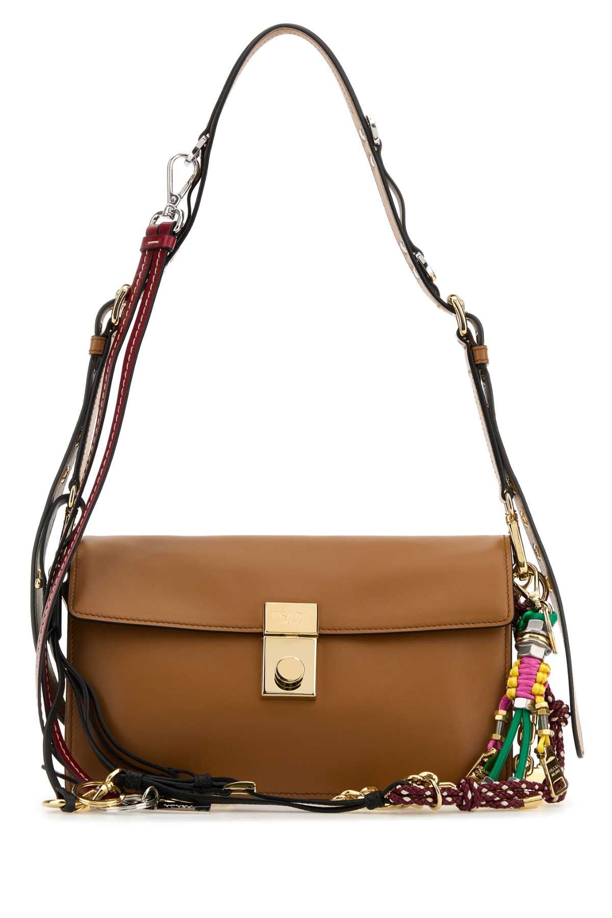 Prada Soft Sound Small Shoulder Bag In Caramel0n